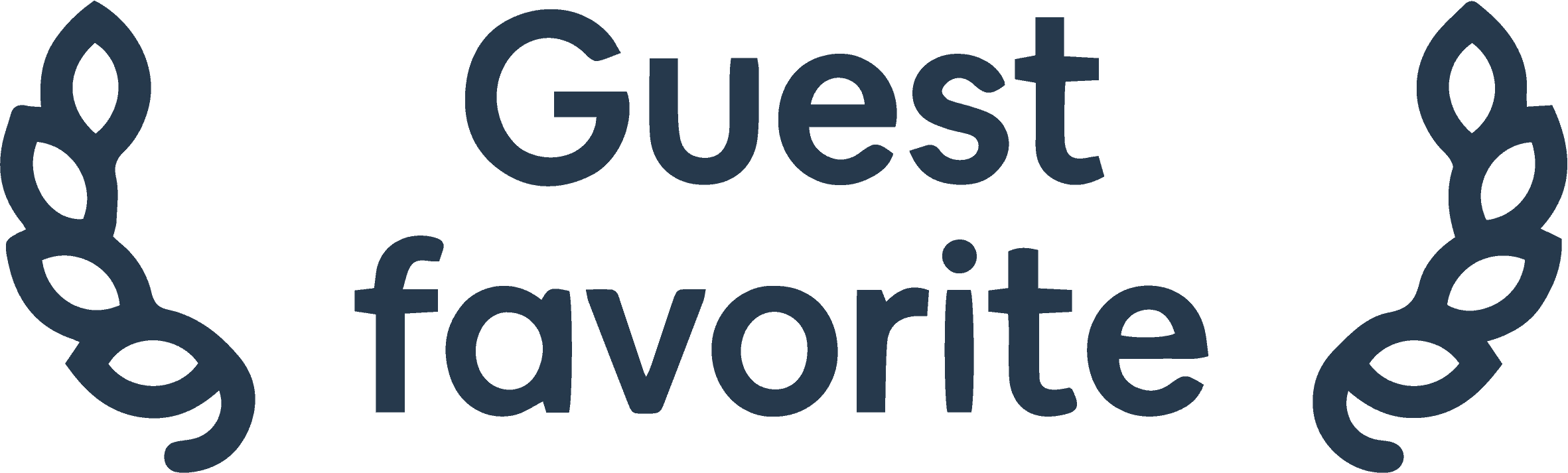Decorative text reading 'Guest Favorite' encased in a stylized chain-like border.