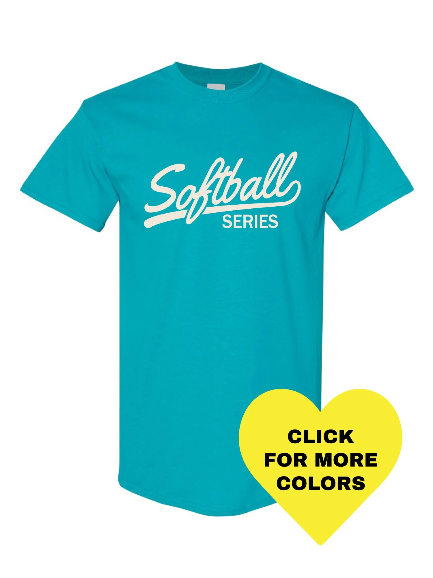 Softball Series Script Short Sleeve Tee (adult) [5000] [PRINT]