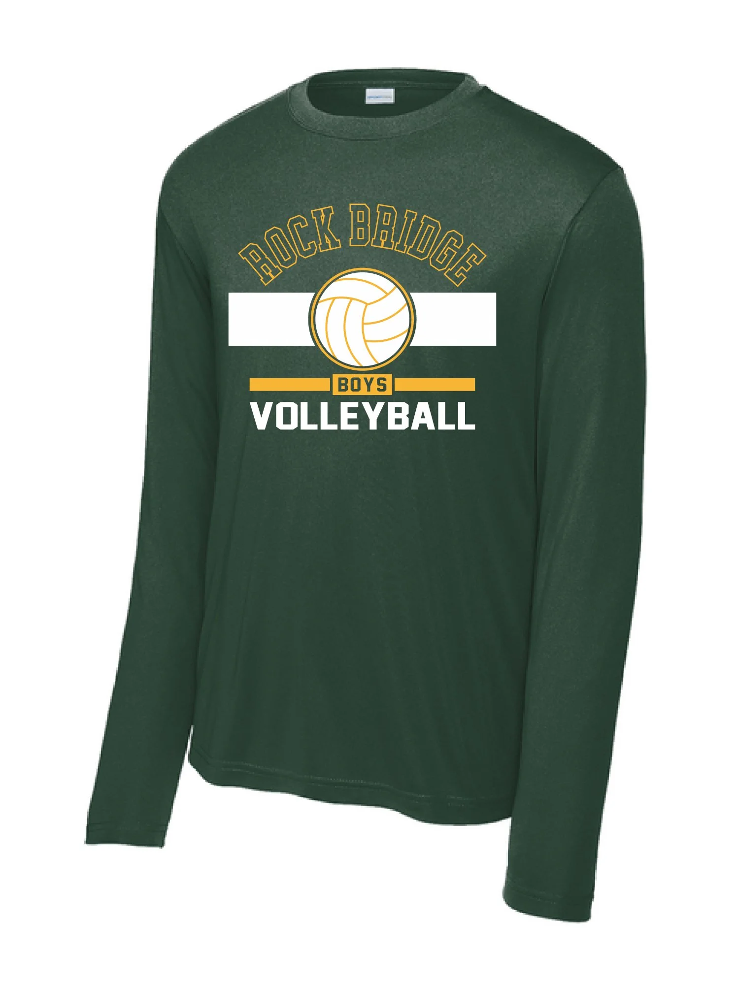 Rock Bridge Boys Volleyball Arch Moisture Wicking Long Sleeve Tee [PRINT] [ST350LS]