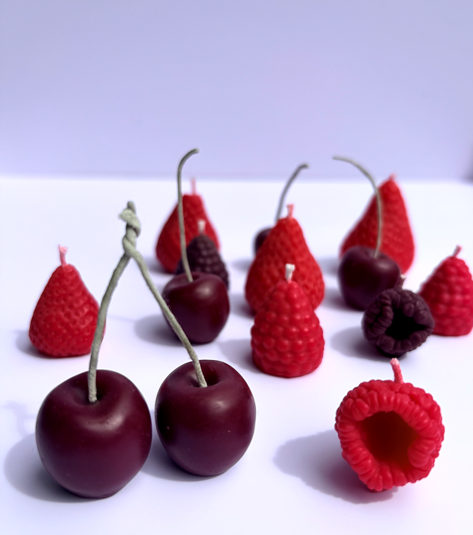 The Mini Mixed Berry Birthday Candles - 15 Pack