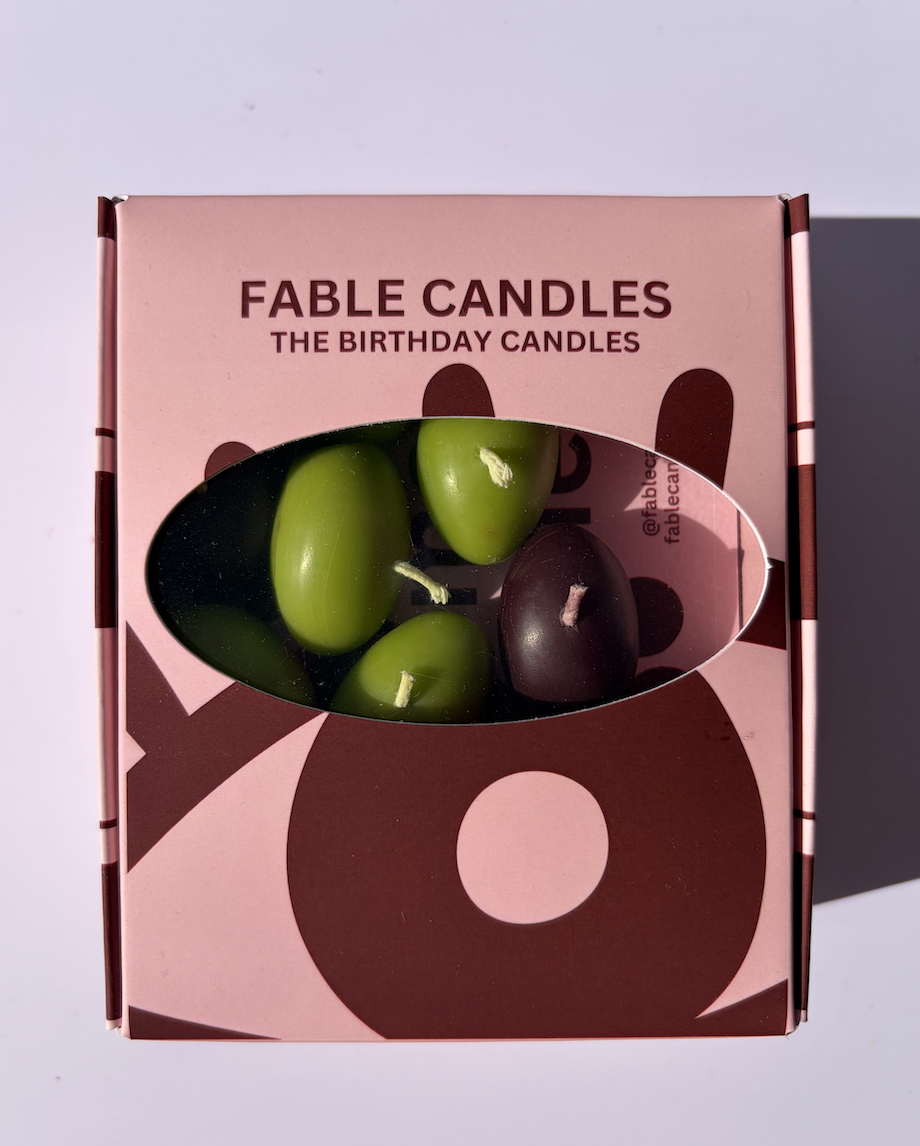 The Mini Olive Birthday Candles - 10 Pack