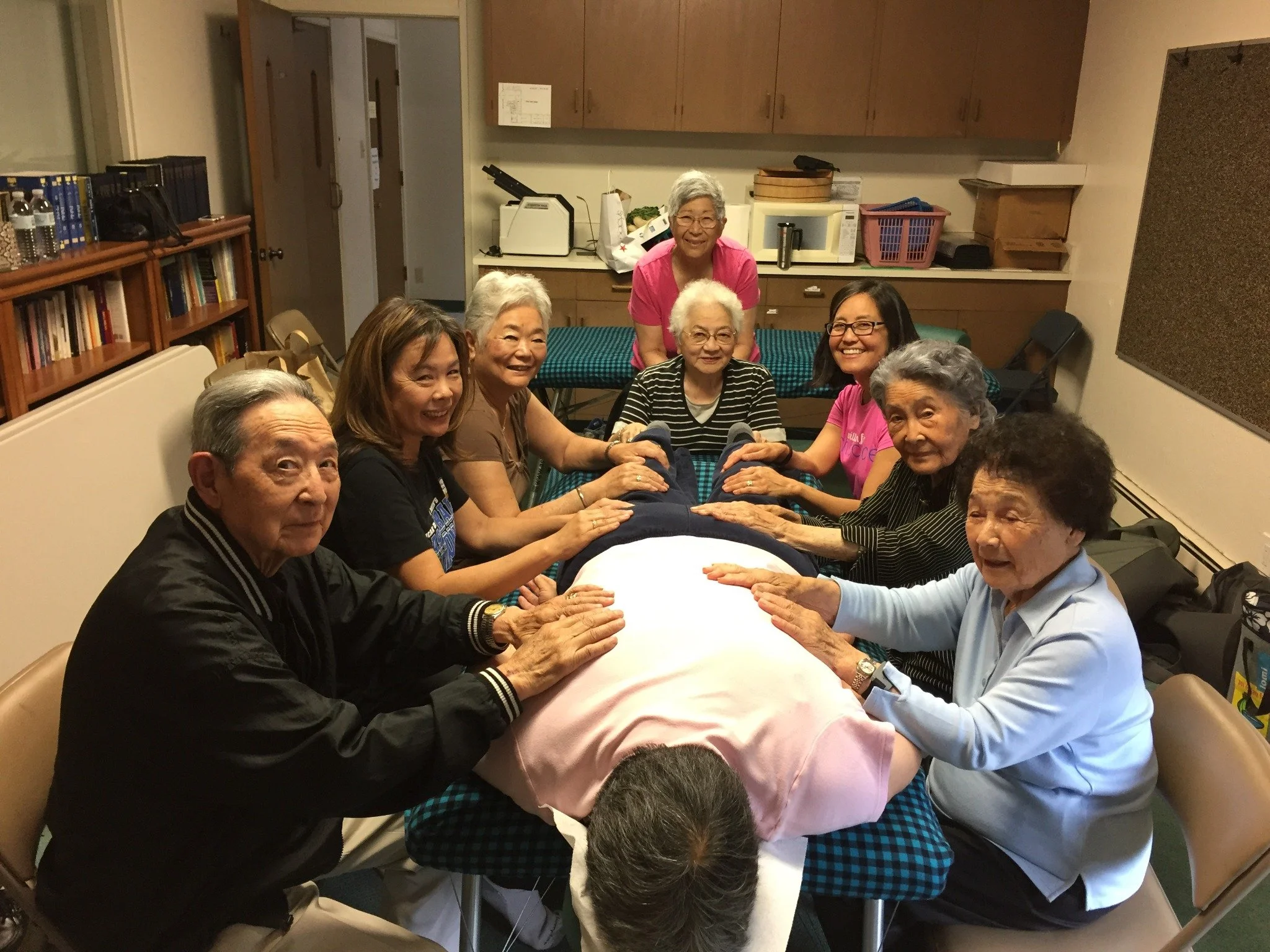 The Aldersgate Reiki group gathered for a session