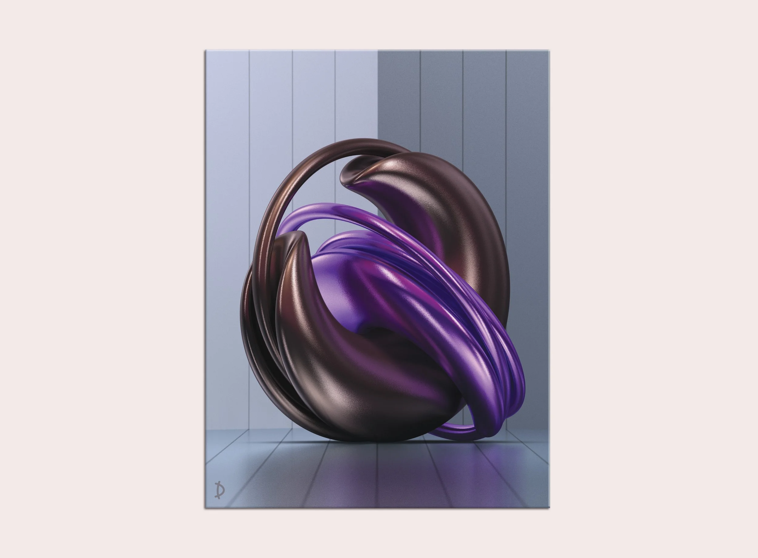 TD100 - ENTWINED - 2 COLOURS - CHOCOLATE & PURPLE