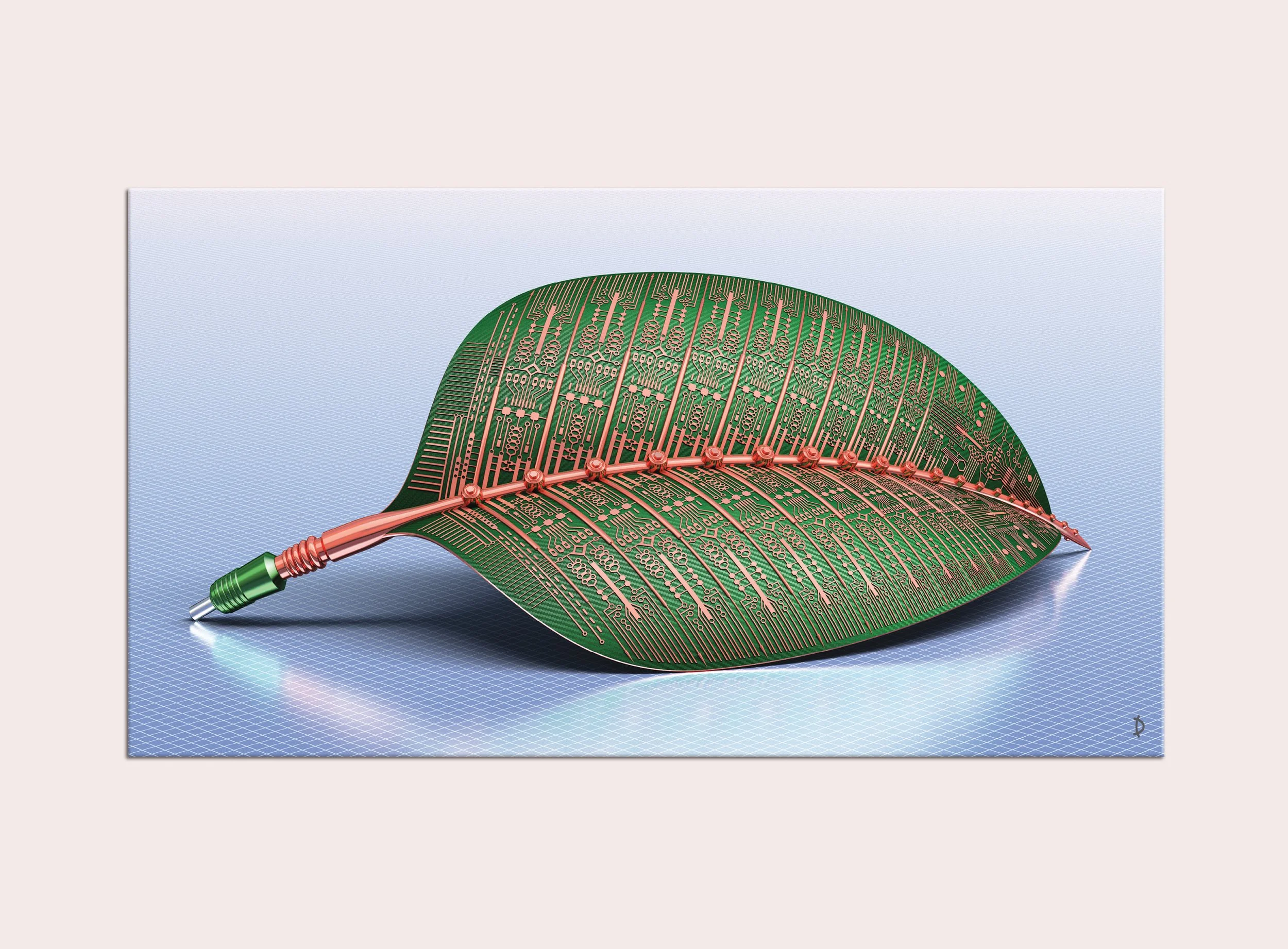 TD140 - LIGHT ICARUS - GREEN WITH COPPER