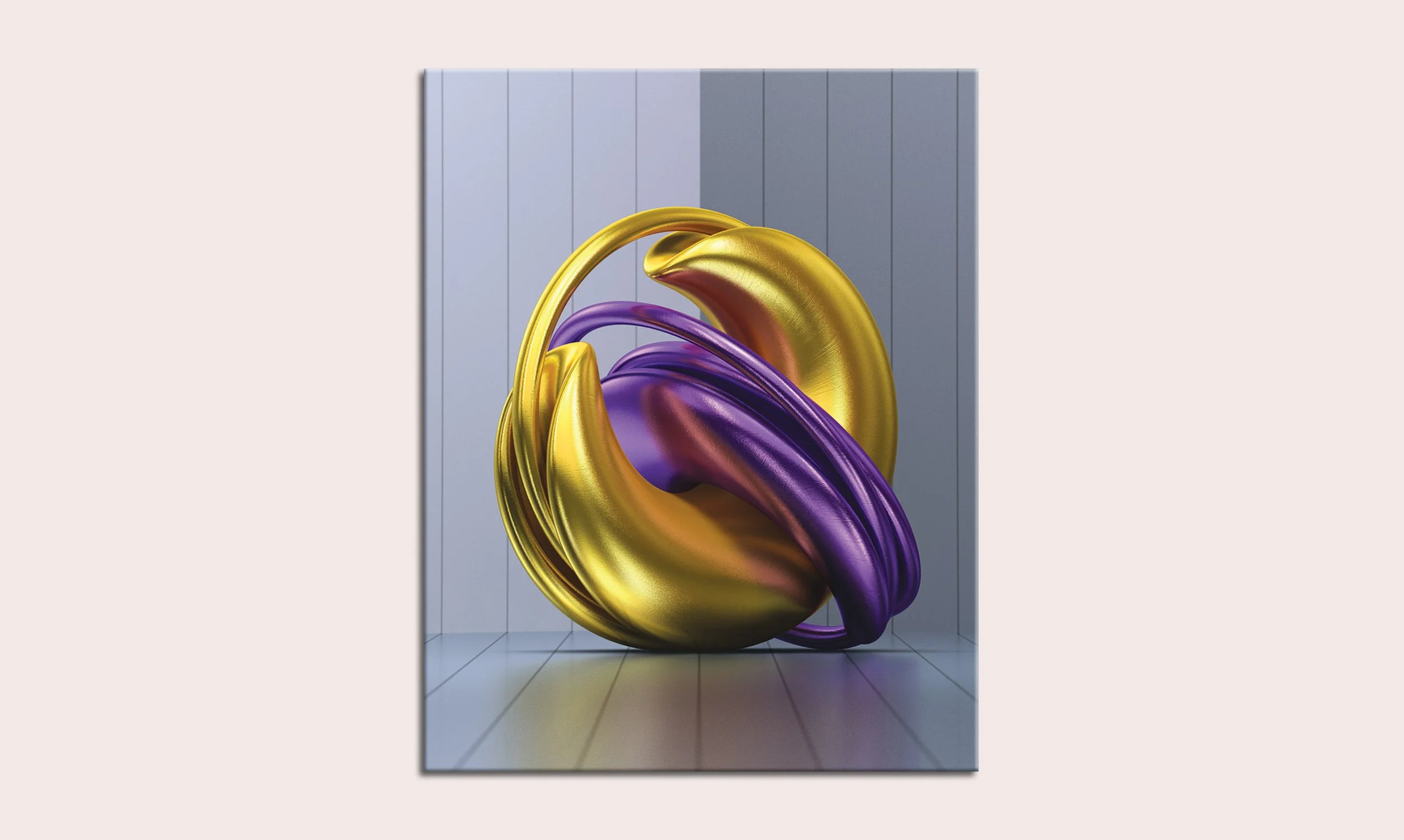 TD099 - ENTWINED - TWO COLOURS - GOLD & PURPLE