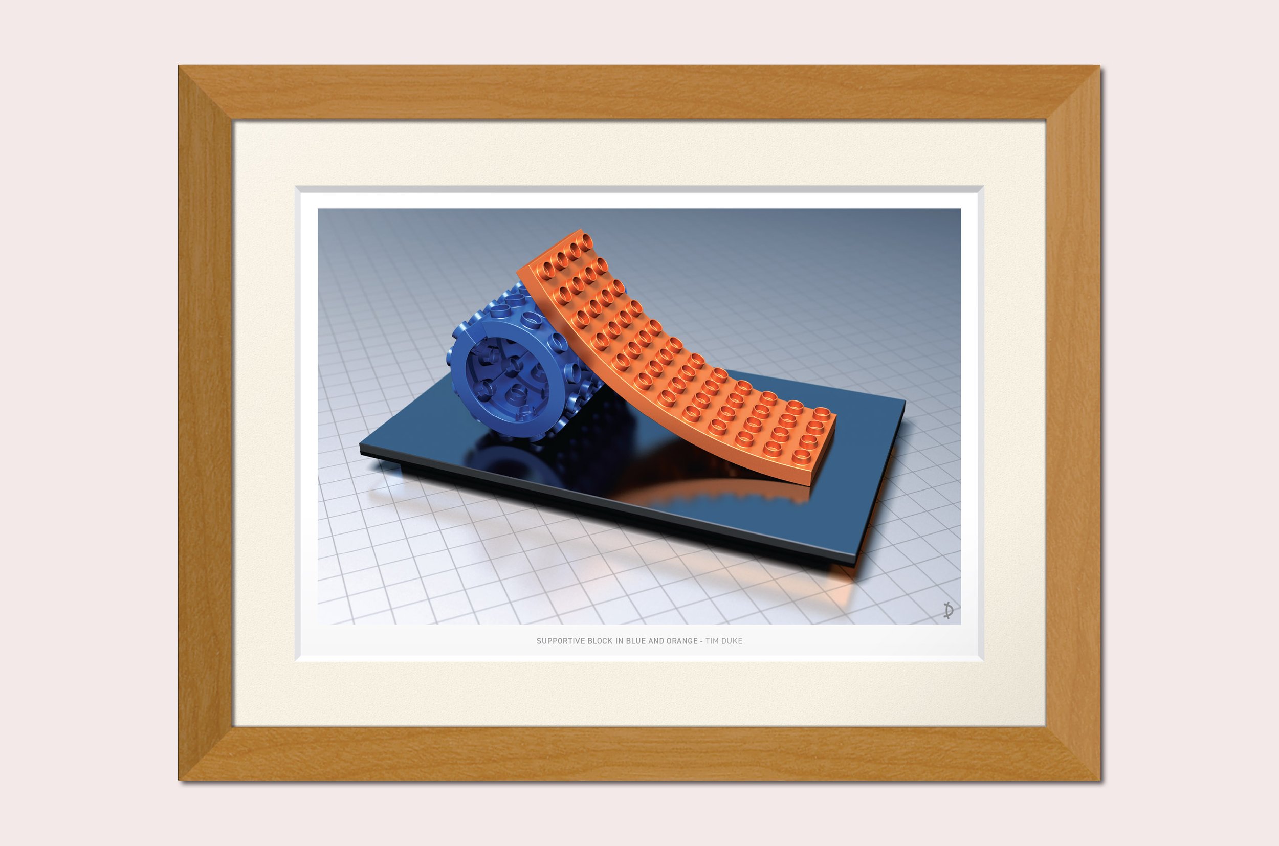 TDFP050 - SUPPORTED BLOCK IN BLUE & ORANGE