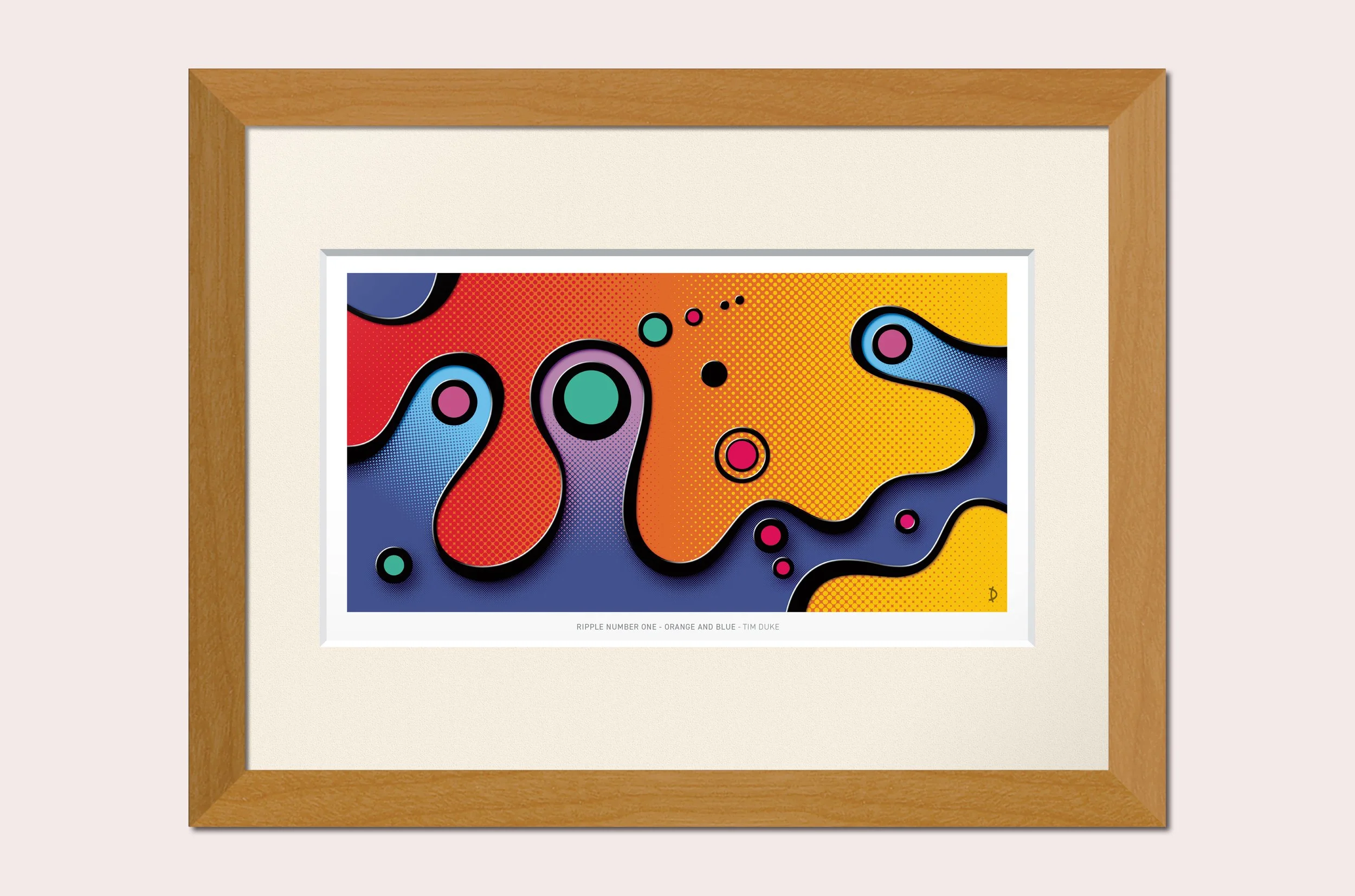 TDFP122  RIPPLE No.1 - ORANGE AND BLUE