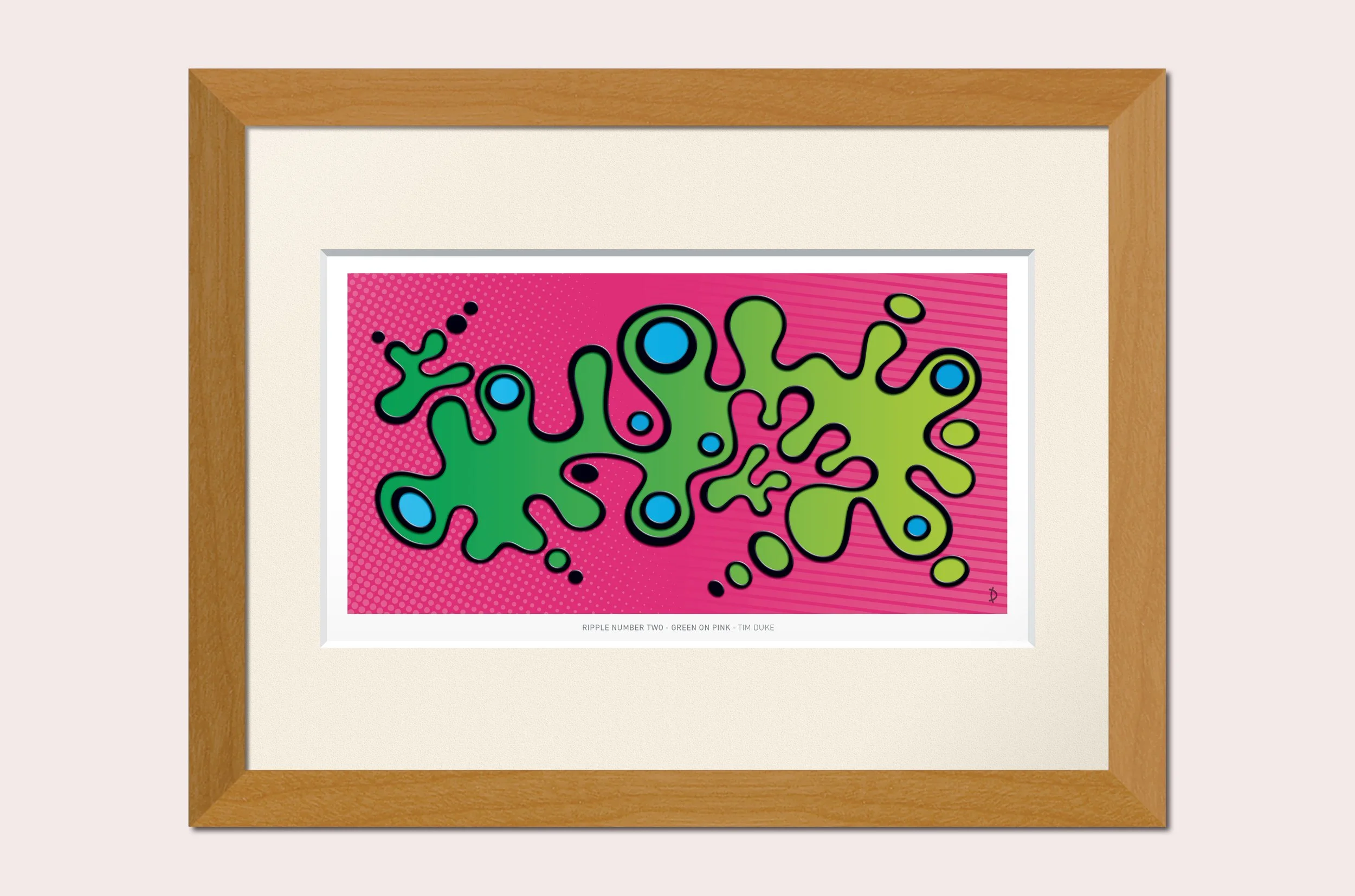 TDFP135 - RIPPLE No.2 - GREEN ON PINK