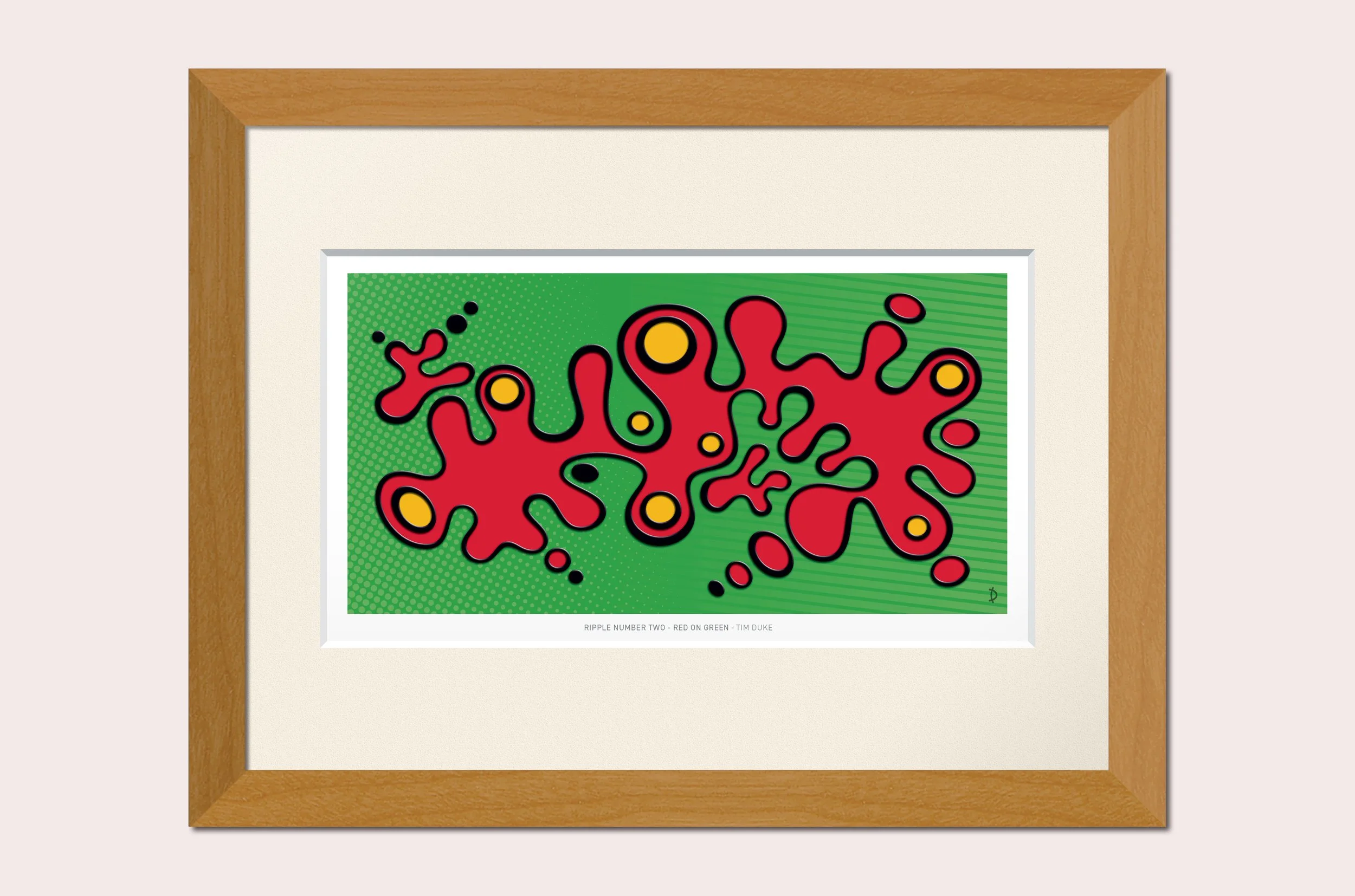 TDFP138 - RIPPLE No.2 - RED ON GREEN