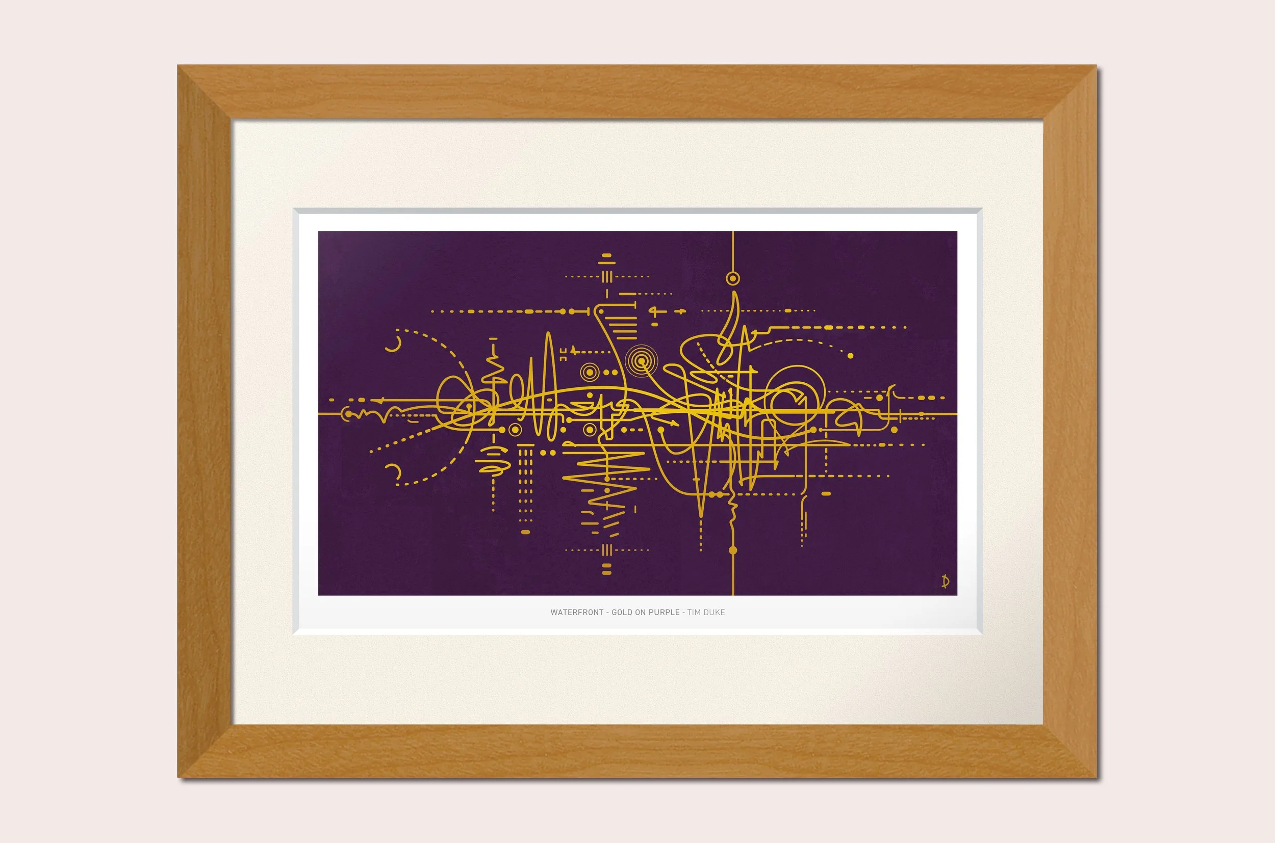 TDFP200- WATERFRONT - GOLD ON PURPLE
