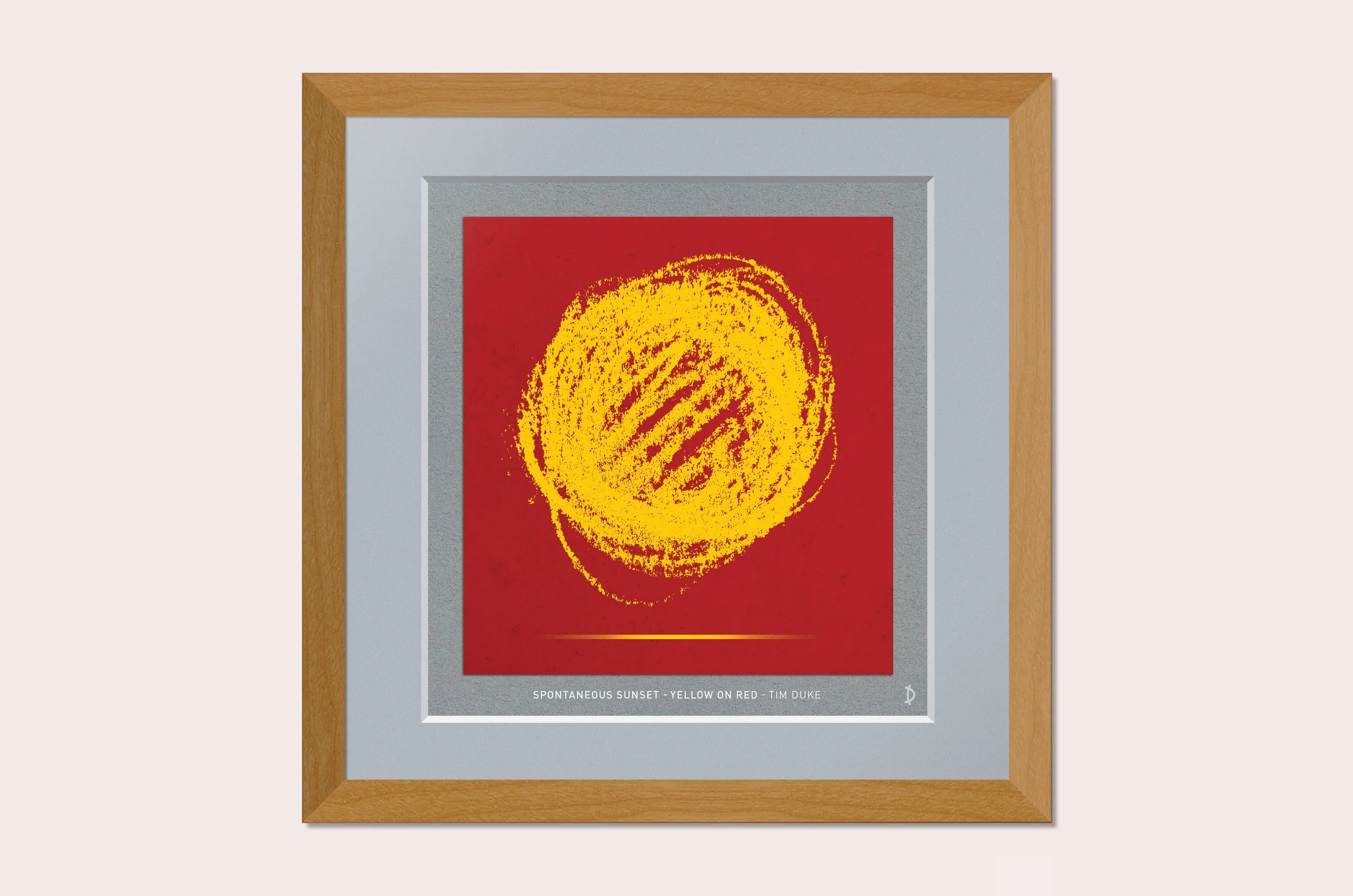 TDFP107 - SPONTANIOUS SUNSET - YELLOW ON RED