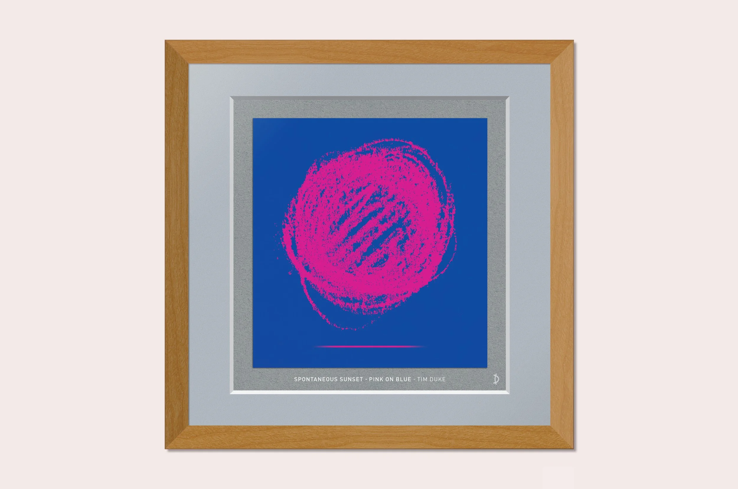 TDFP108 - SPONTANEOUS SUNSET - PINK ON BLUE