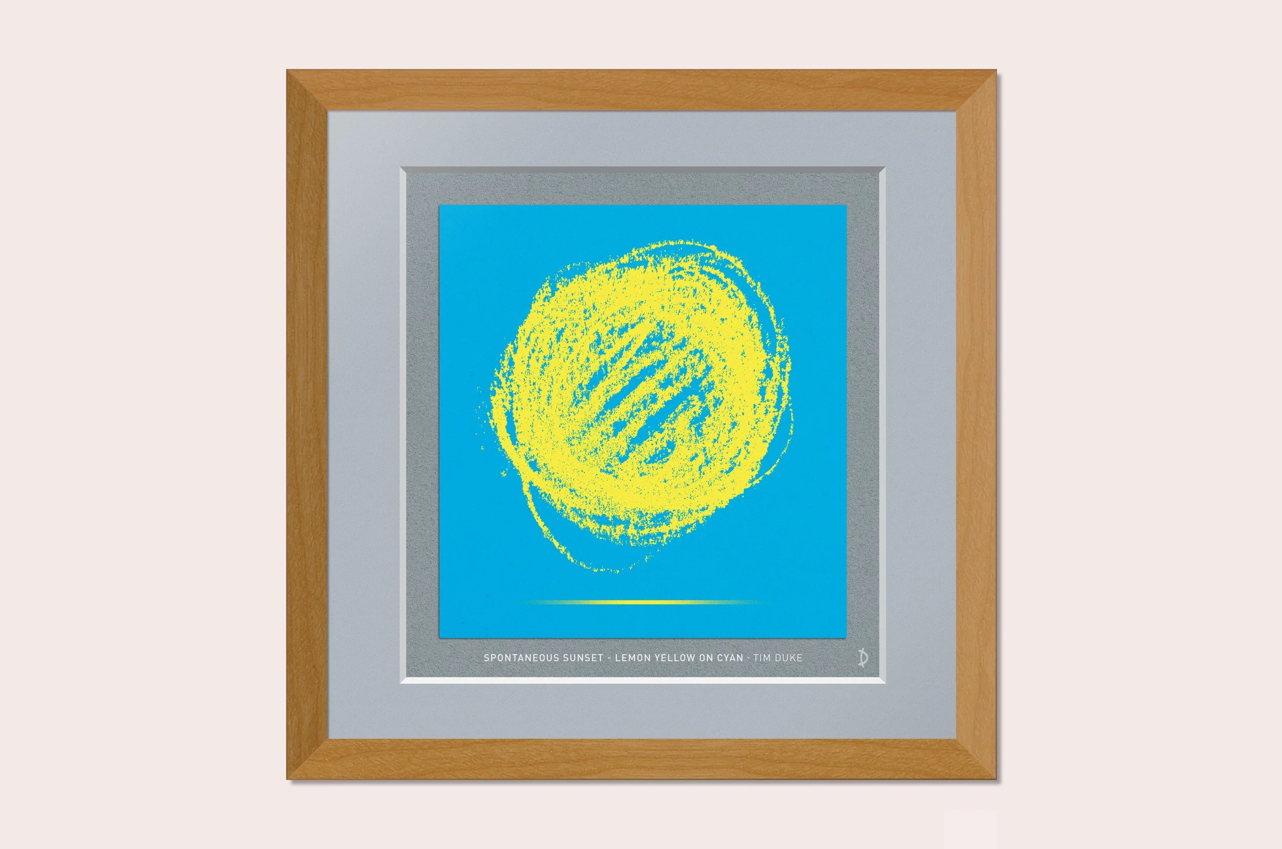 TDFP109 - SPONTANEOUS SUNSET - LEMON YELLOW ON CYAN