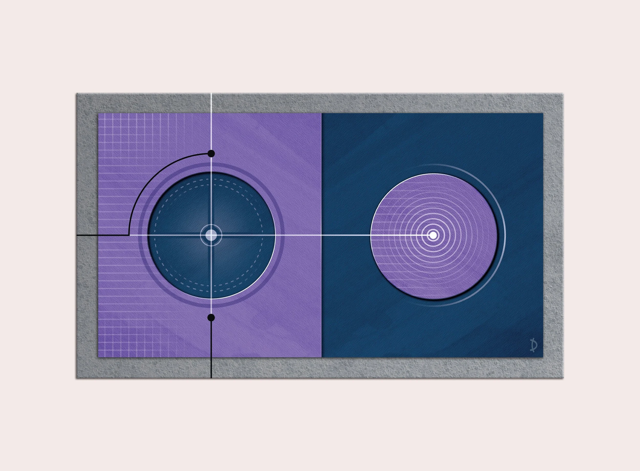 TD125 - MOVEMENT ONE - VIOLET ON V DARK BLUE