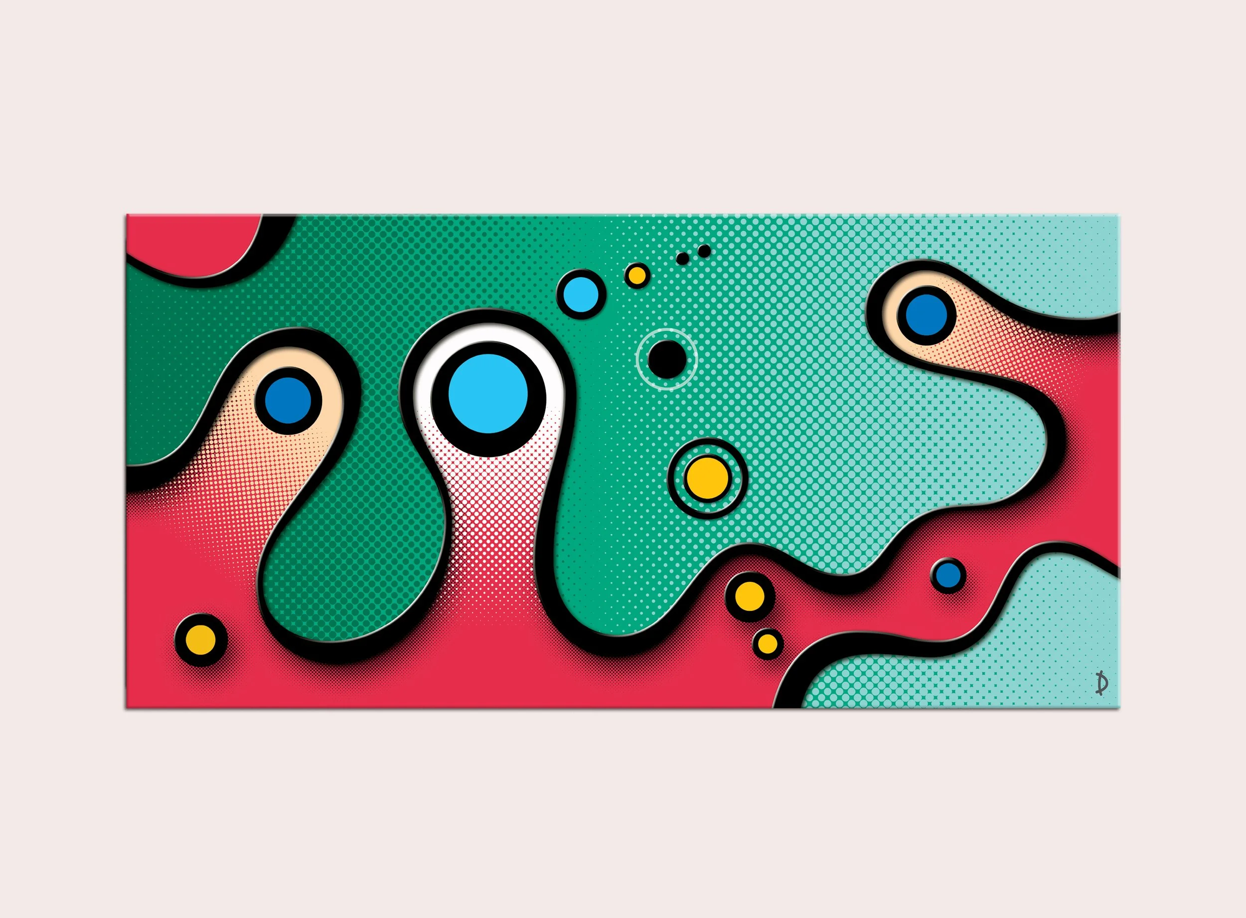 TD118 - RIPPLE NUMBER ONE - GREEN ON RED