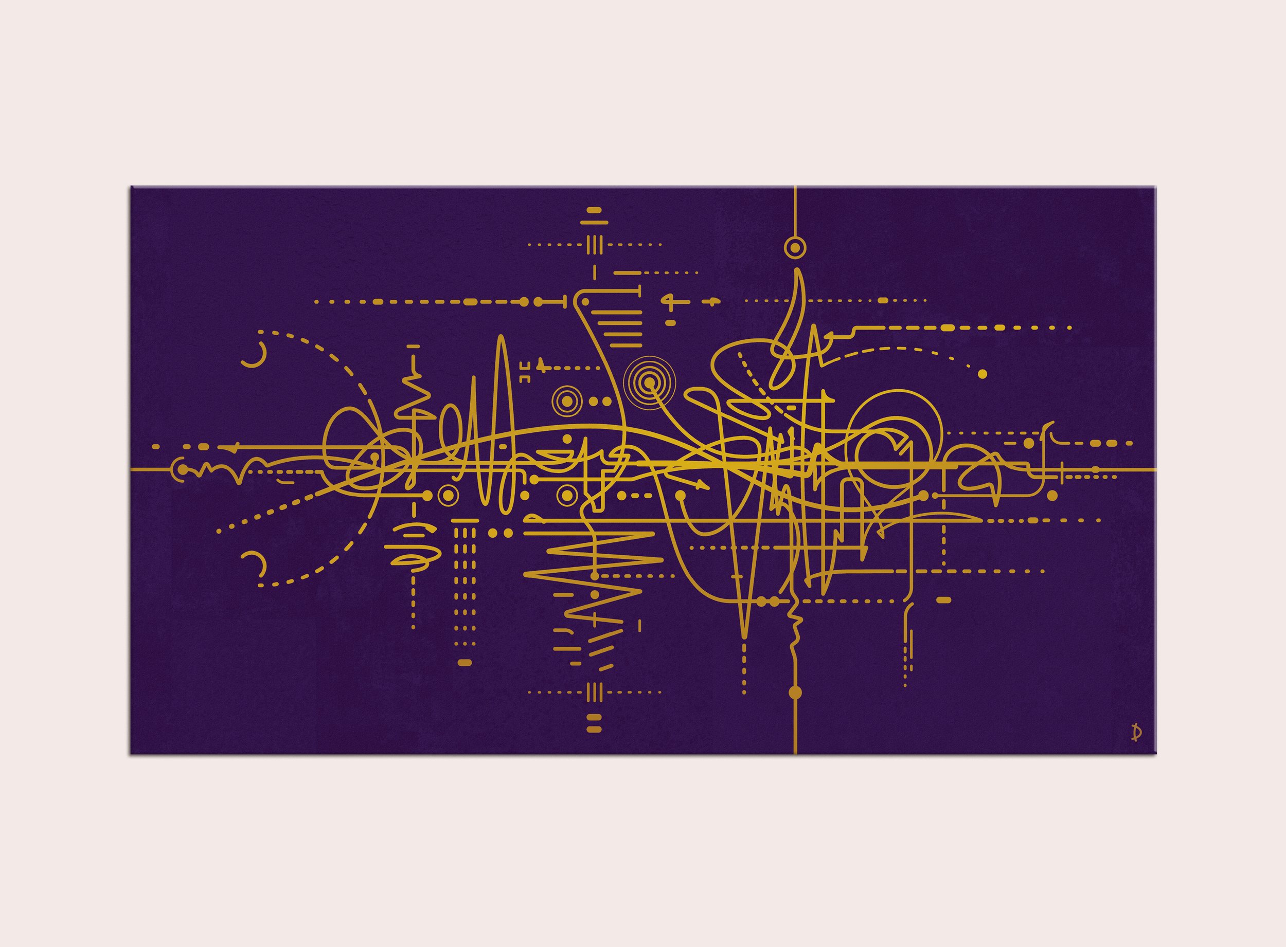 TD200 - WATERFRONT - GOLD ON PURPLE