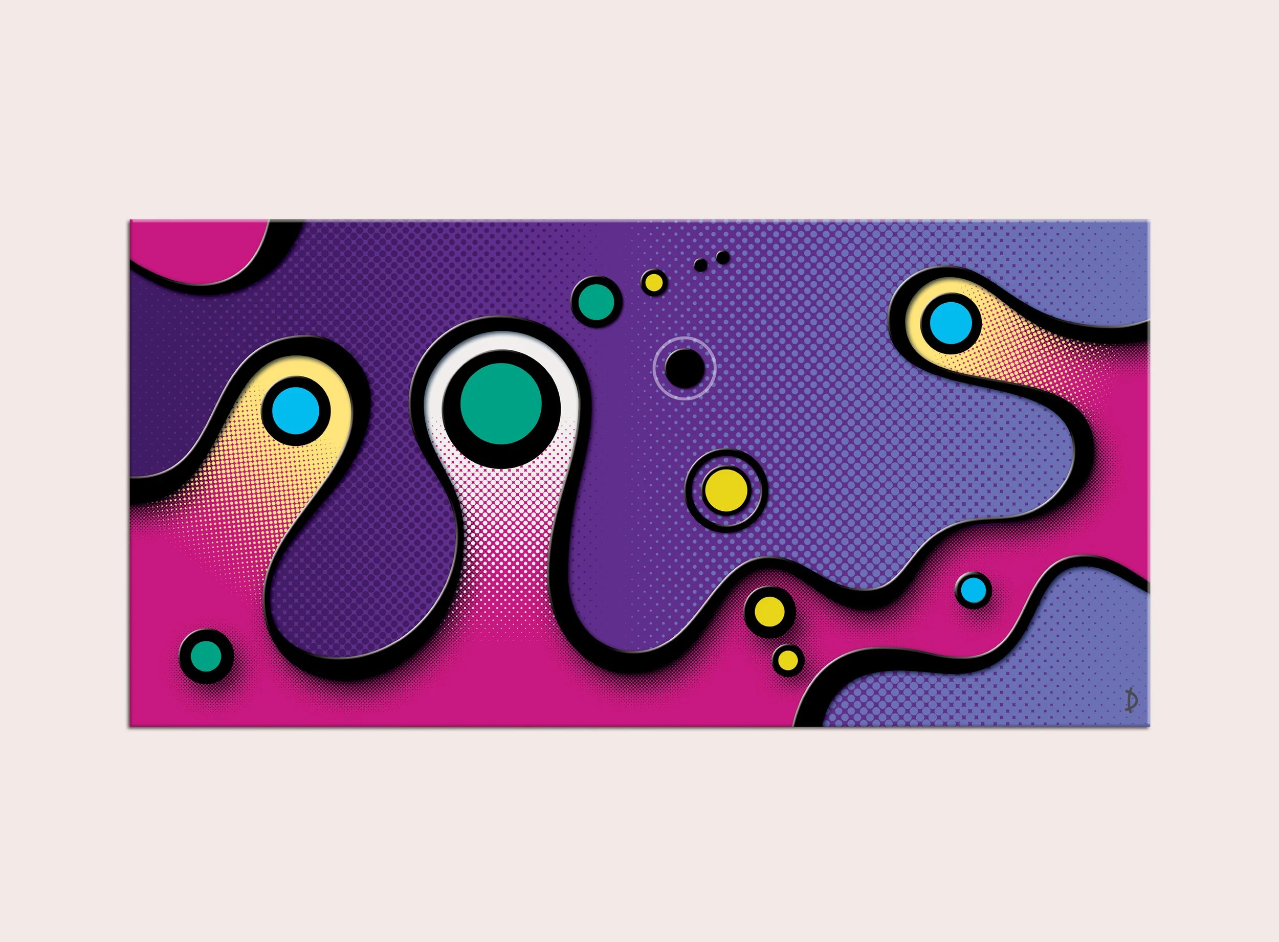 TD121 - RIPPLE NUMBER ONE - PURPLE ON MAGENTA