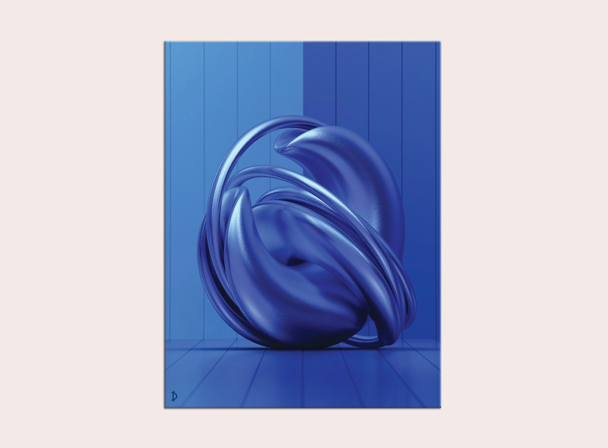 TD084 - ENTWINED - ONE COLOUR -  BLUE