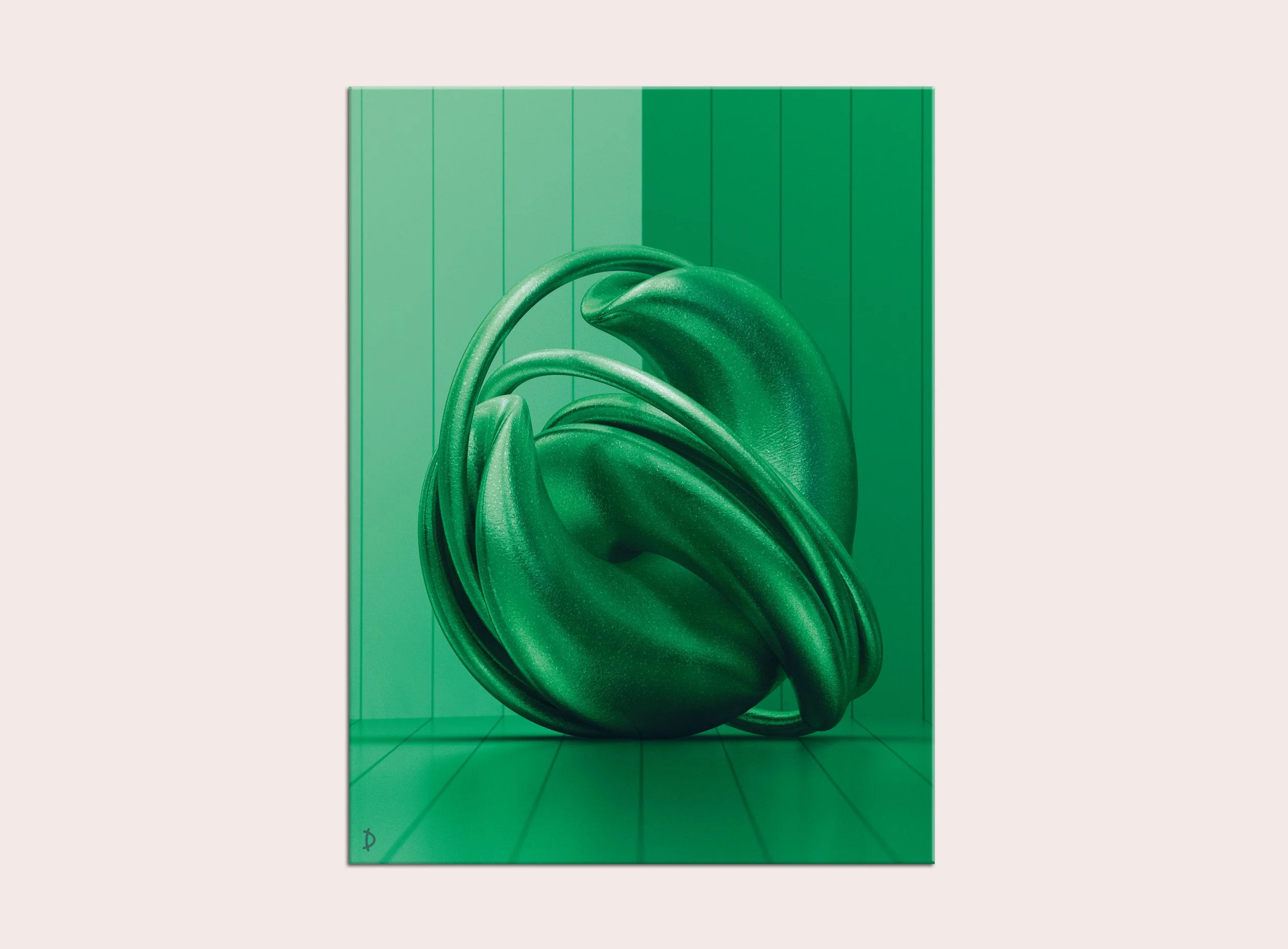 TD094 - ENTWINED - ONE COLOUR - JADE GREEN