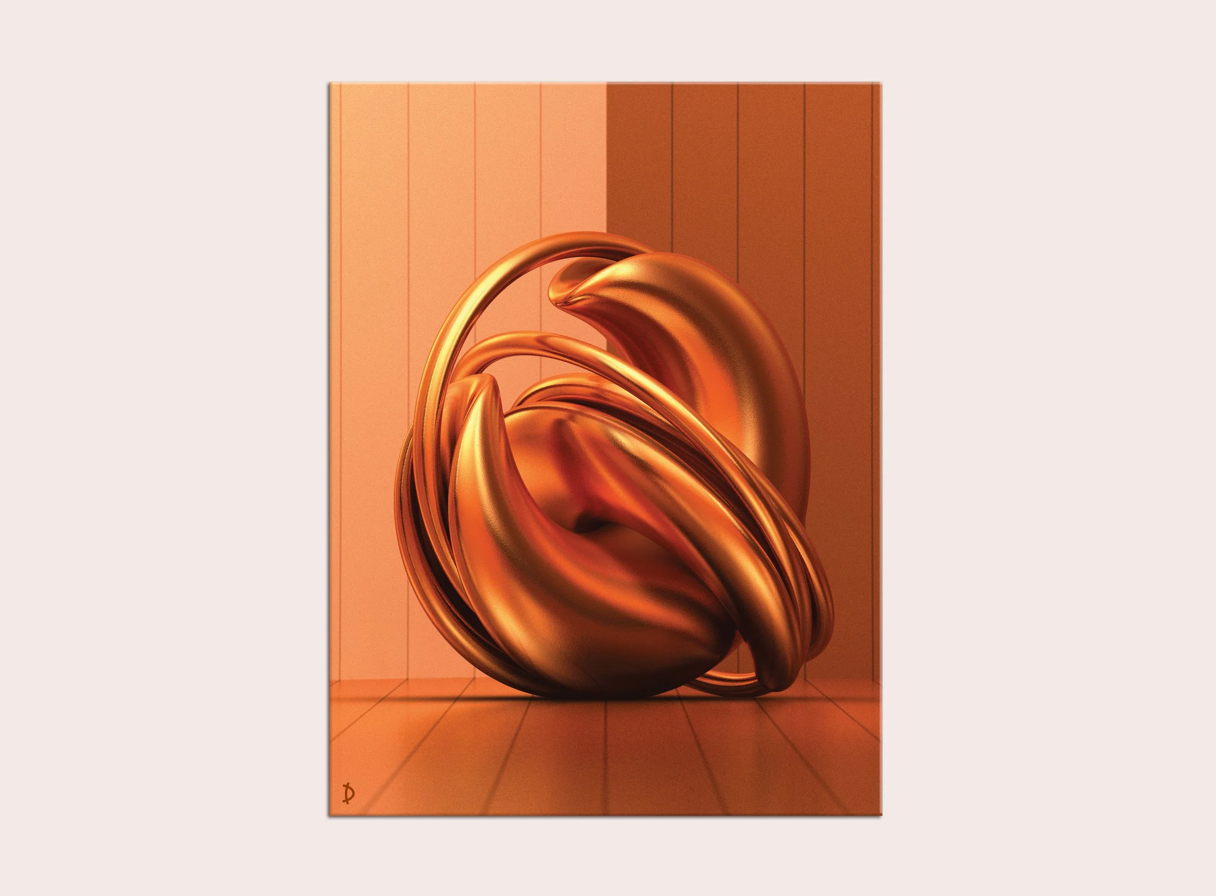 TD085 - ENTWINED - ONE COLOUR - ORANGE