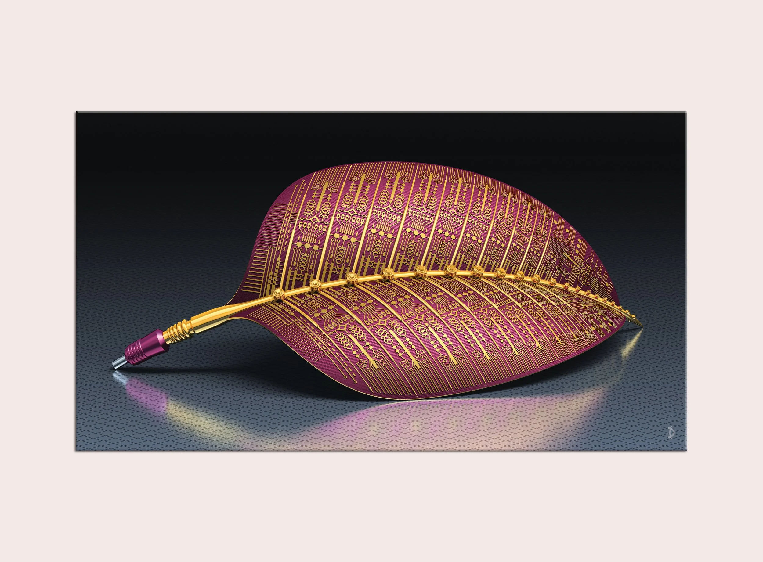 TD149 - D'  ICARUS - BURGUNDY WITH GOLD