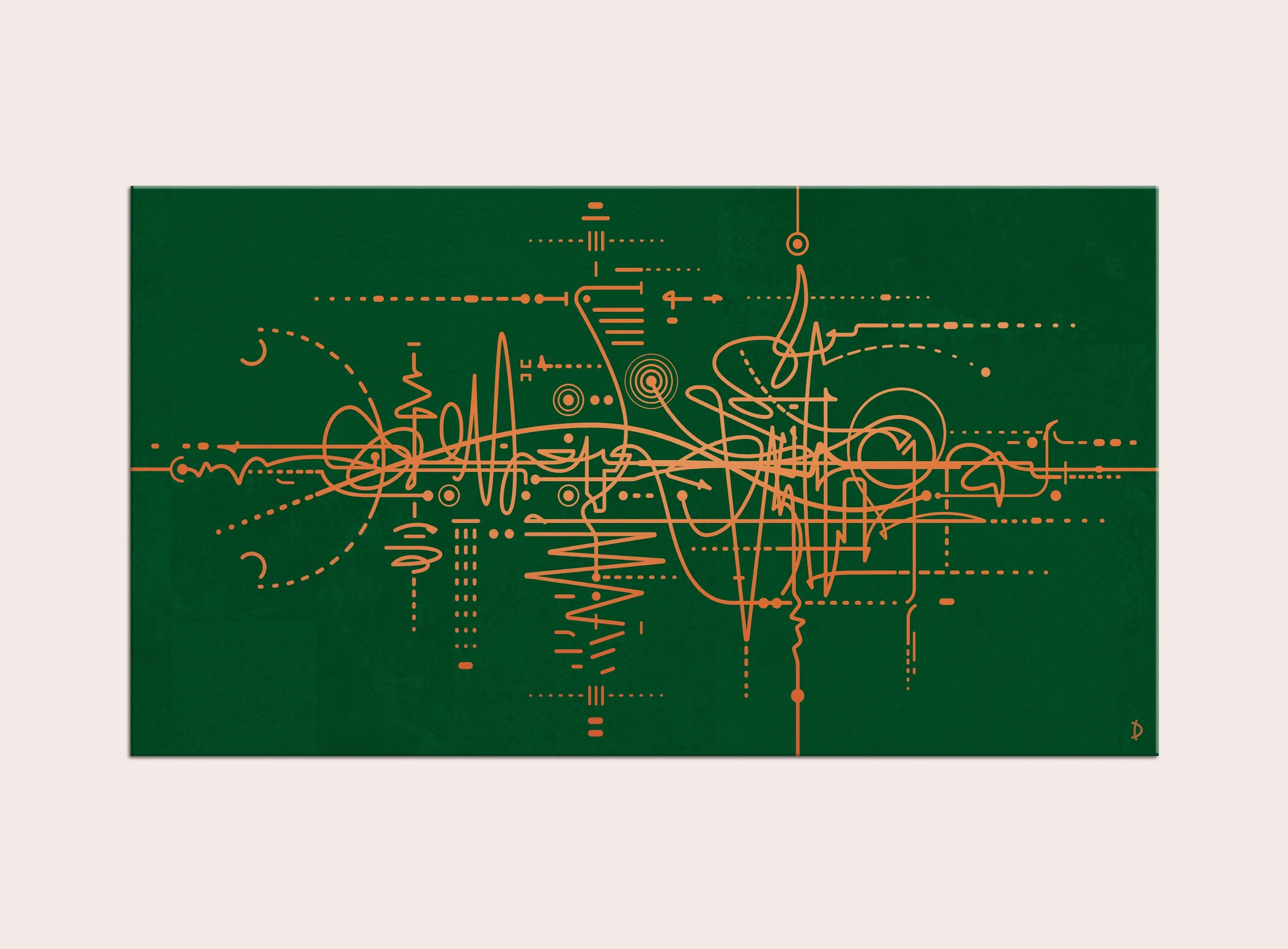 TD198 - WATERFRONT - COPPER ON GREEN