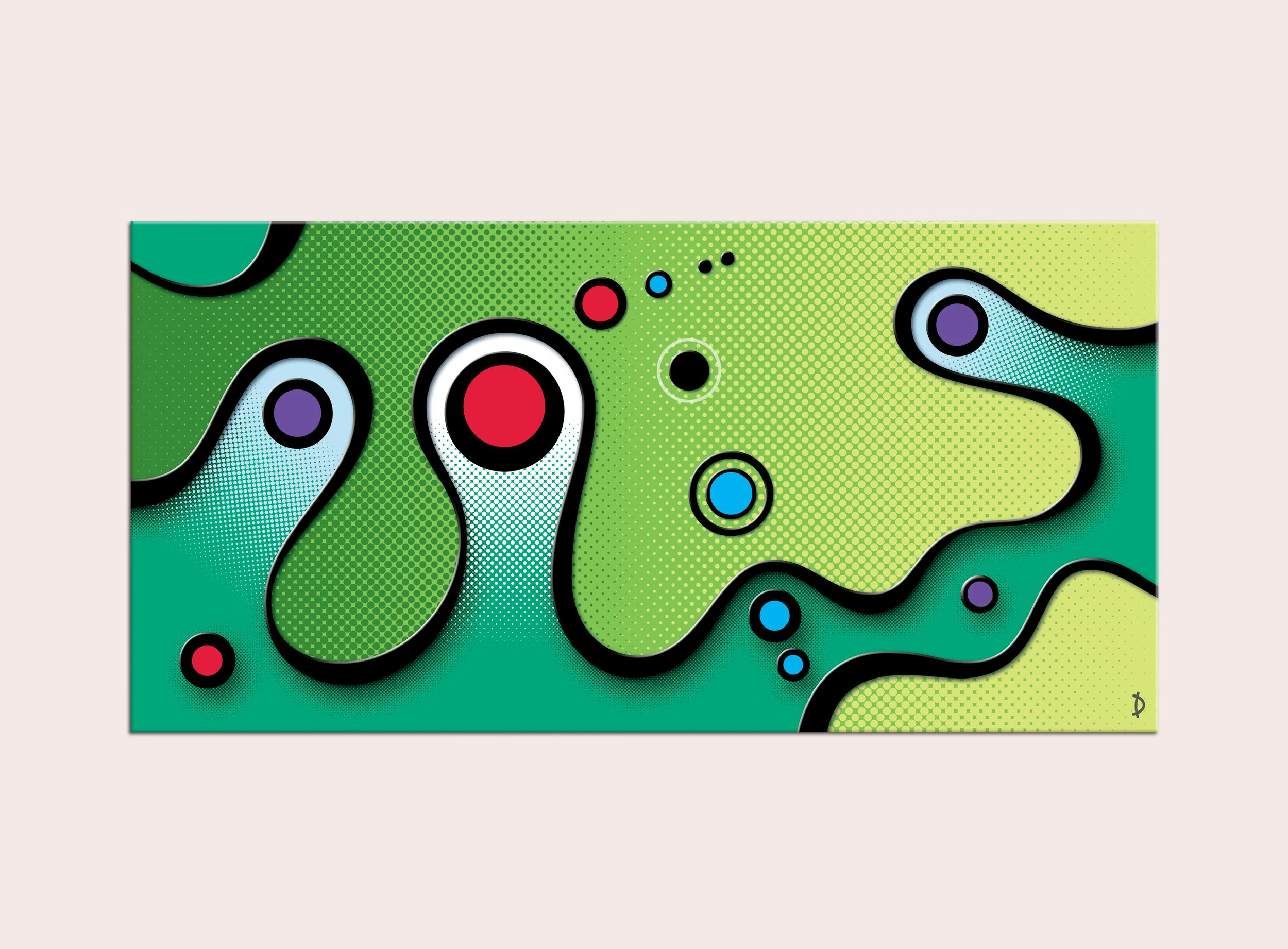 TD120 - RIPPLE NUMBER ONE - LIME GREEN ON GREEN