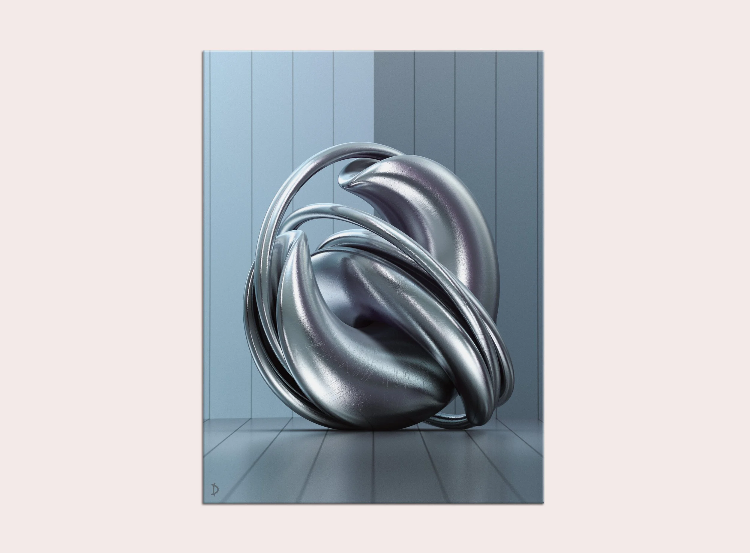 TD092 - ENTWINED - ONE COLOUR - SILVER