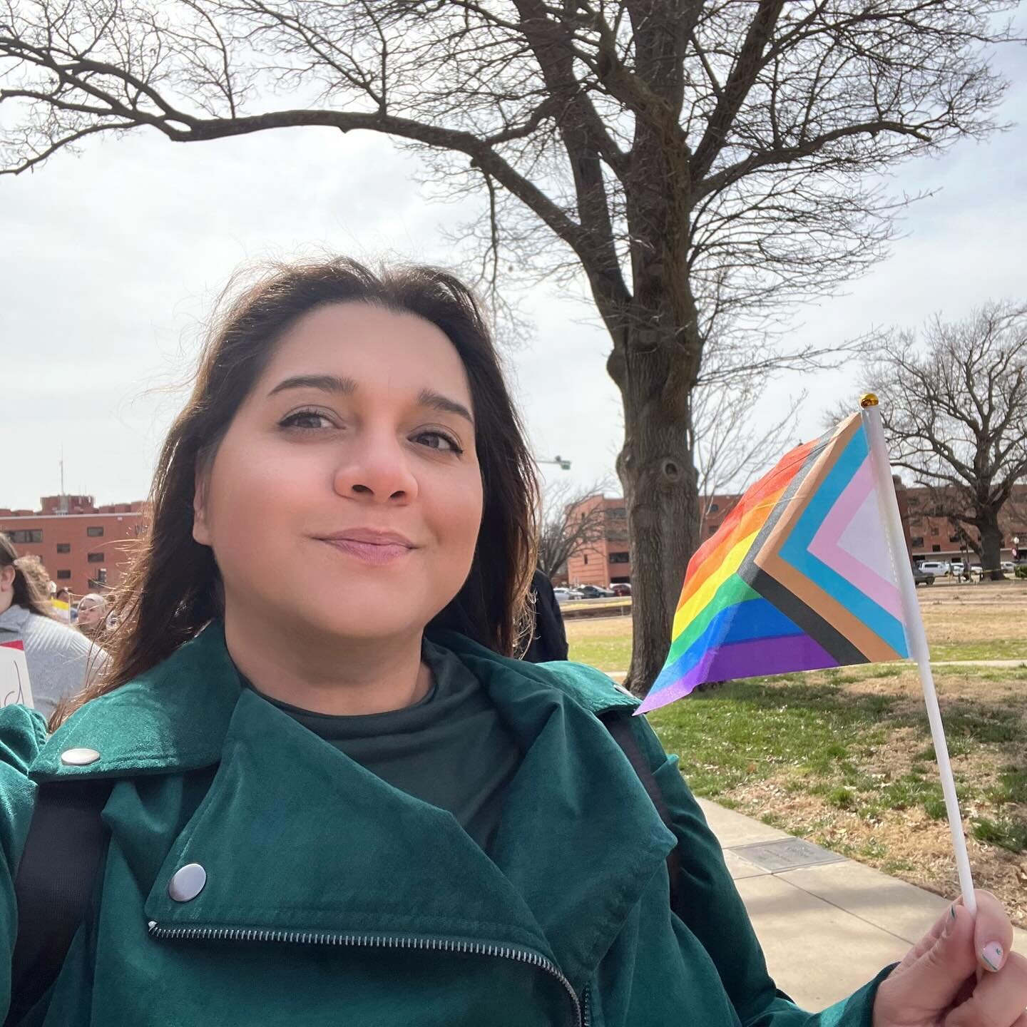 At Noon I hoofed it over to the &ldquo;March for Life, March for Rights, March for Nex Benedict&rdquo; walk out that started at the Seed Sower statue on OU&rsquo;s South Oval, went past the Cleveland County Courthouse and ended at Andrews Park. I was