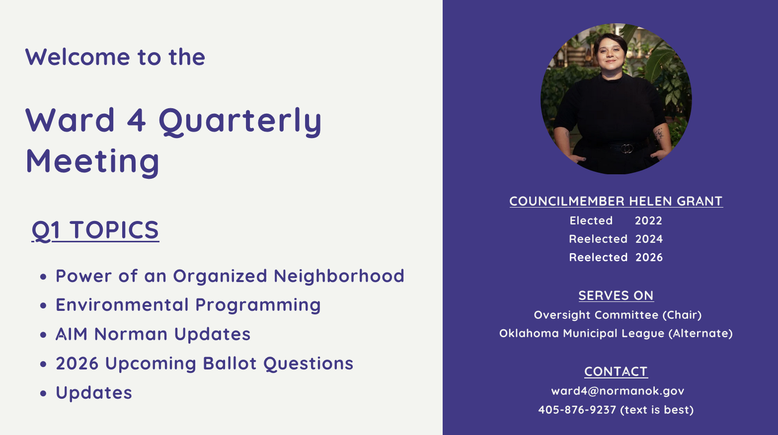 2026 Q1 Ward 4 Meeting