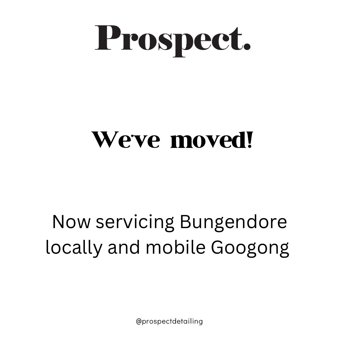 New location same quality service 🧼✨ 
//
Now servicing Bungendore locally and Googong mobile. 
//
We so appreciate the love and support you have shown and look forward to finish 24 strong 💥