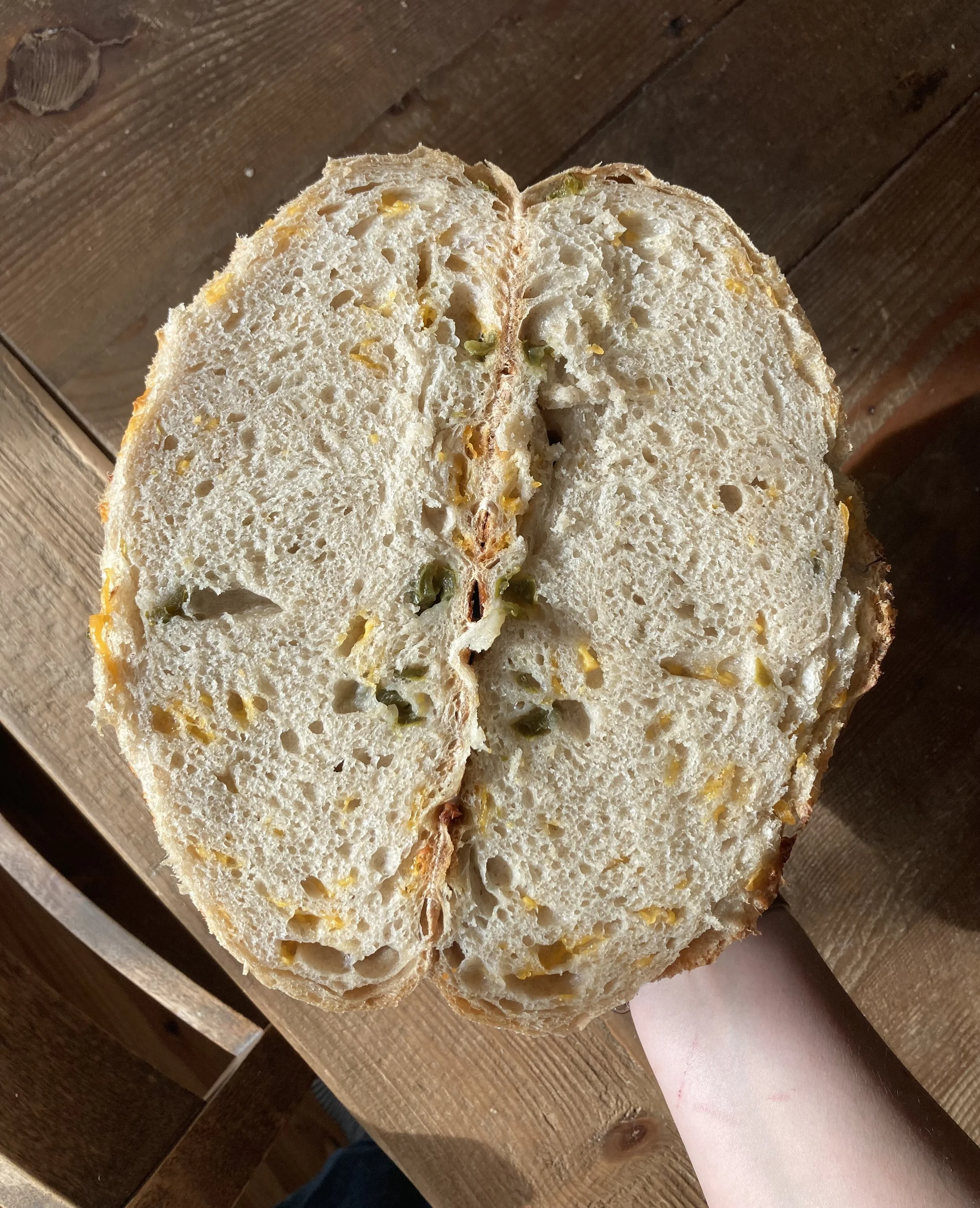 Sourdough Cheddar Jalapeno Loaf