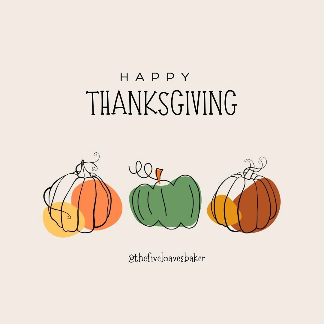 Wishing you all a very Happy Thanksgiving! Thankful for all of your constant support of this small, local business, and for the next year ahead of us! 🦃🍁🥧

-Mekenzie 😊