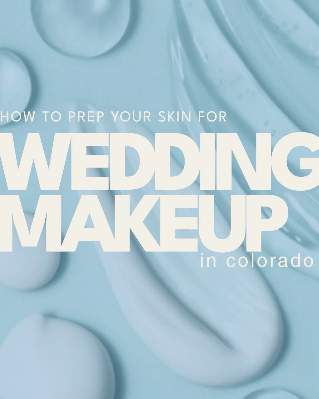 If &ldquo;cakey&rdquo; or heavy makeup is one of your wedding day fears, start with your skin!

Hydrated, healthy skin makes all the difference in how your makeup looks and wears, especially here in Colorado.

I shared exactly how I recommend preppin