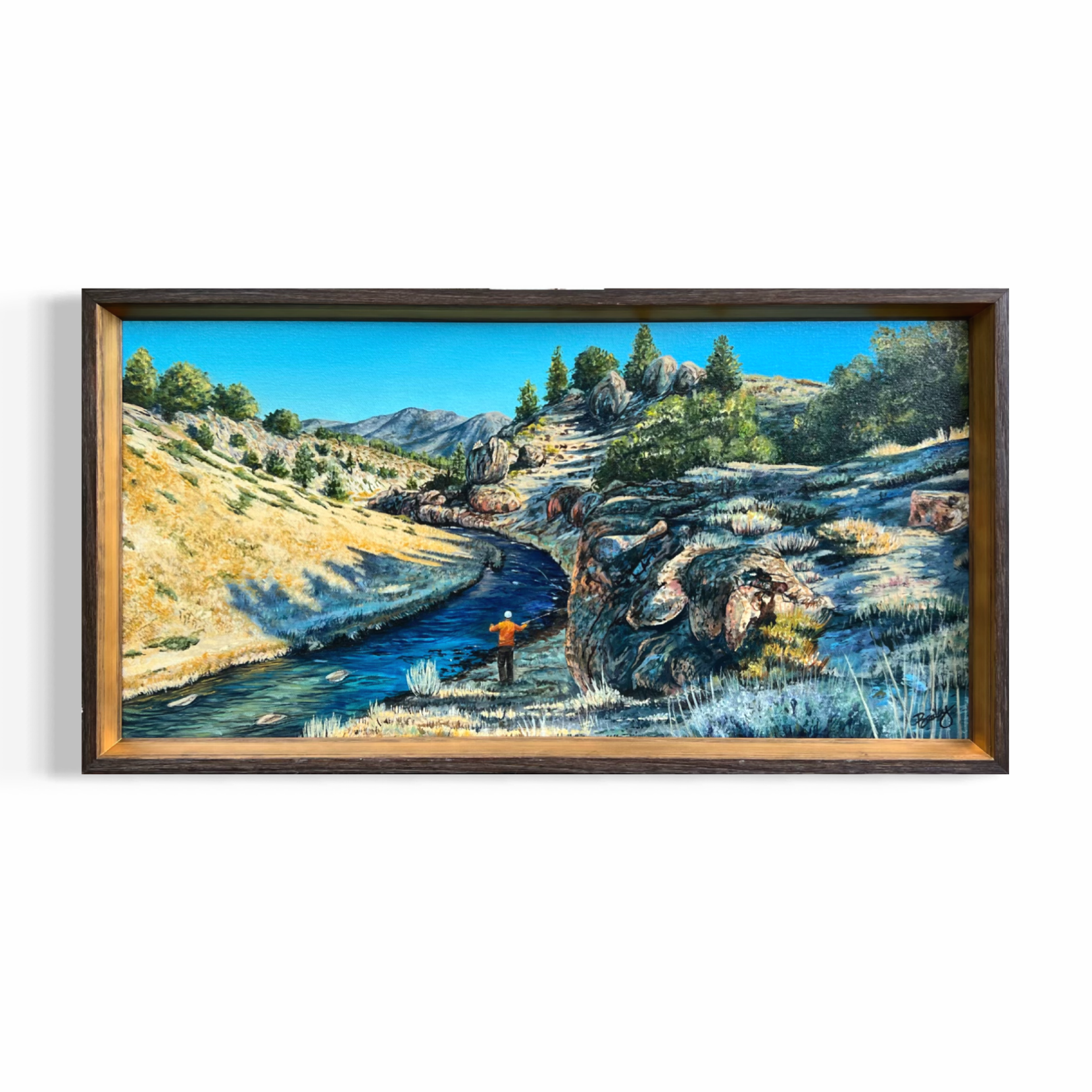 Gone Fishing | Hot Creek, CA | Sierra Nevada Collection | 12"x24" Oil on Canvas | $1,550 | Available in Shop