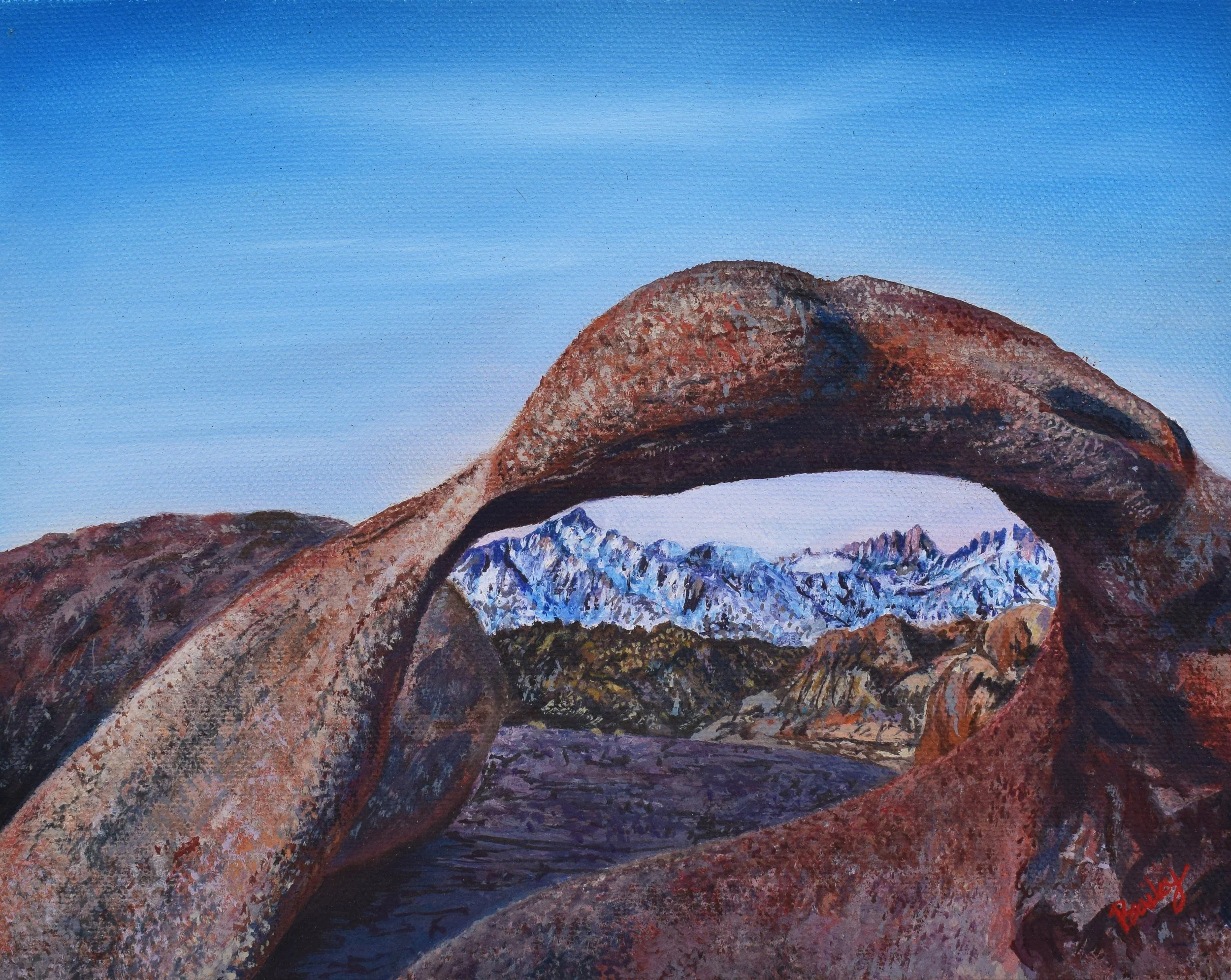 36.613575˚ N, 118.126774˚ W - Mobius Arch, Alabama Hills - 8"x10" Oil on Canvas - SOLD
