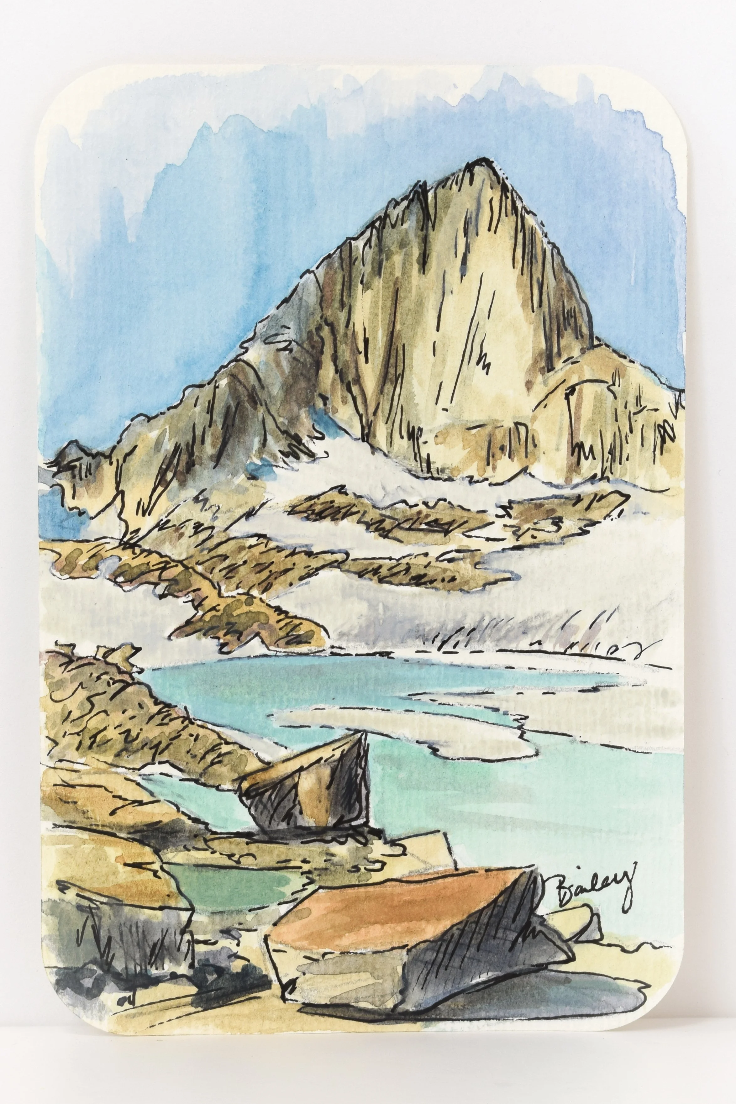 Bugaboos - British Columbia - 4"x6" Watercolor Postcard - AVAILABLE
