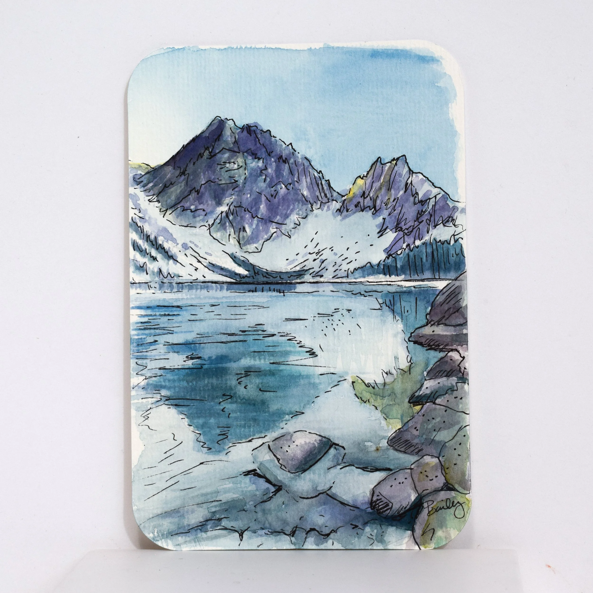Colchuck Lake Watercolor Postcard