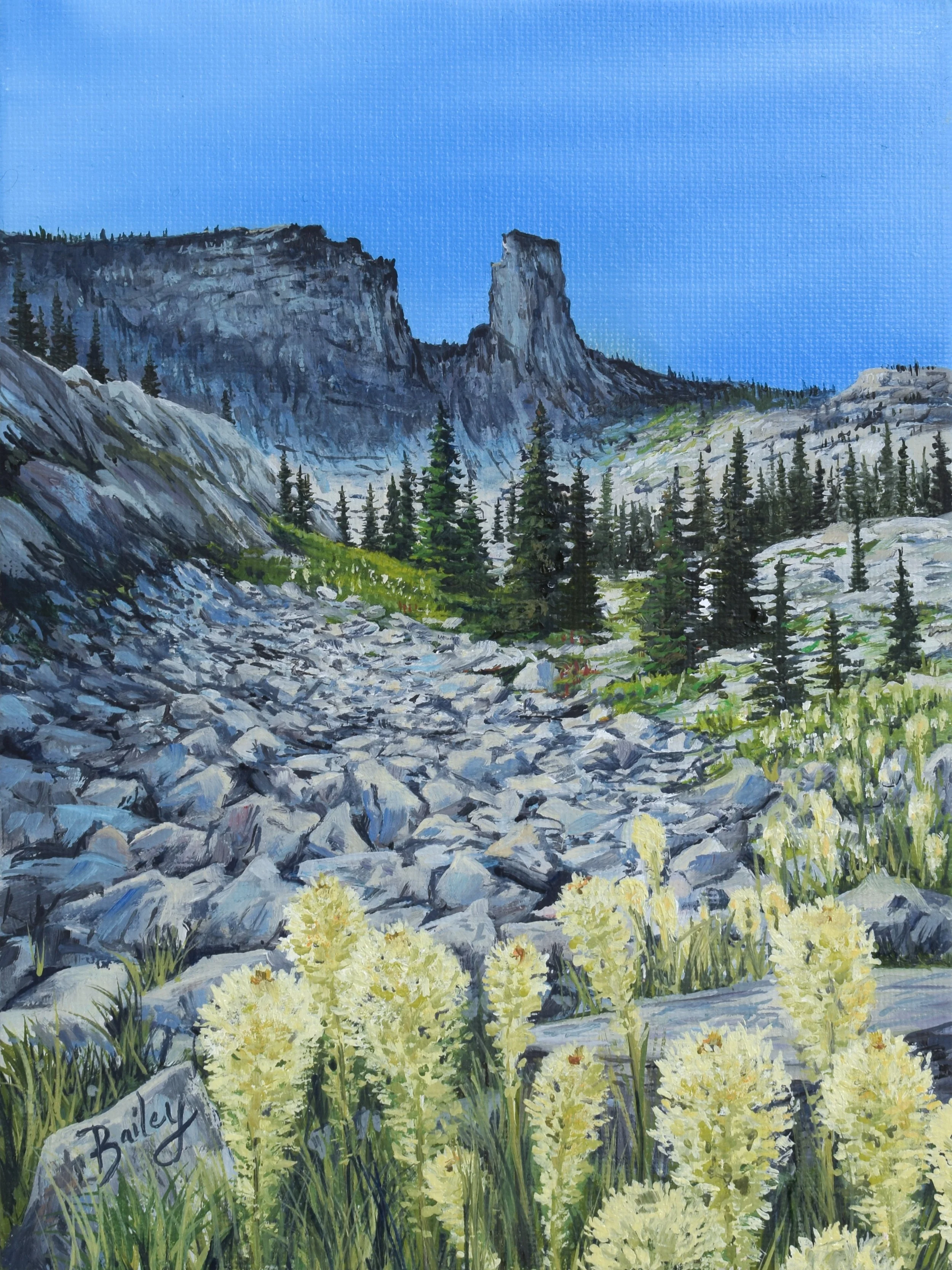 Chimney Rock Retreat - Idaho - 6"x8" Oil on Panel - AVAILABLE