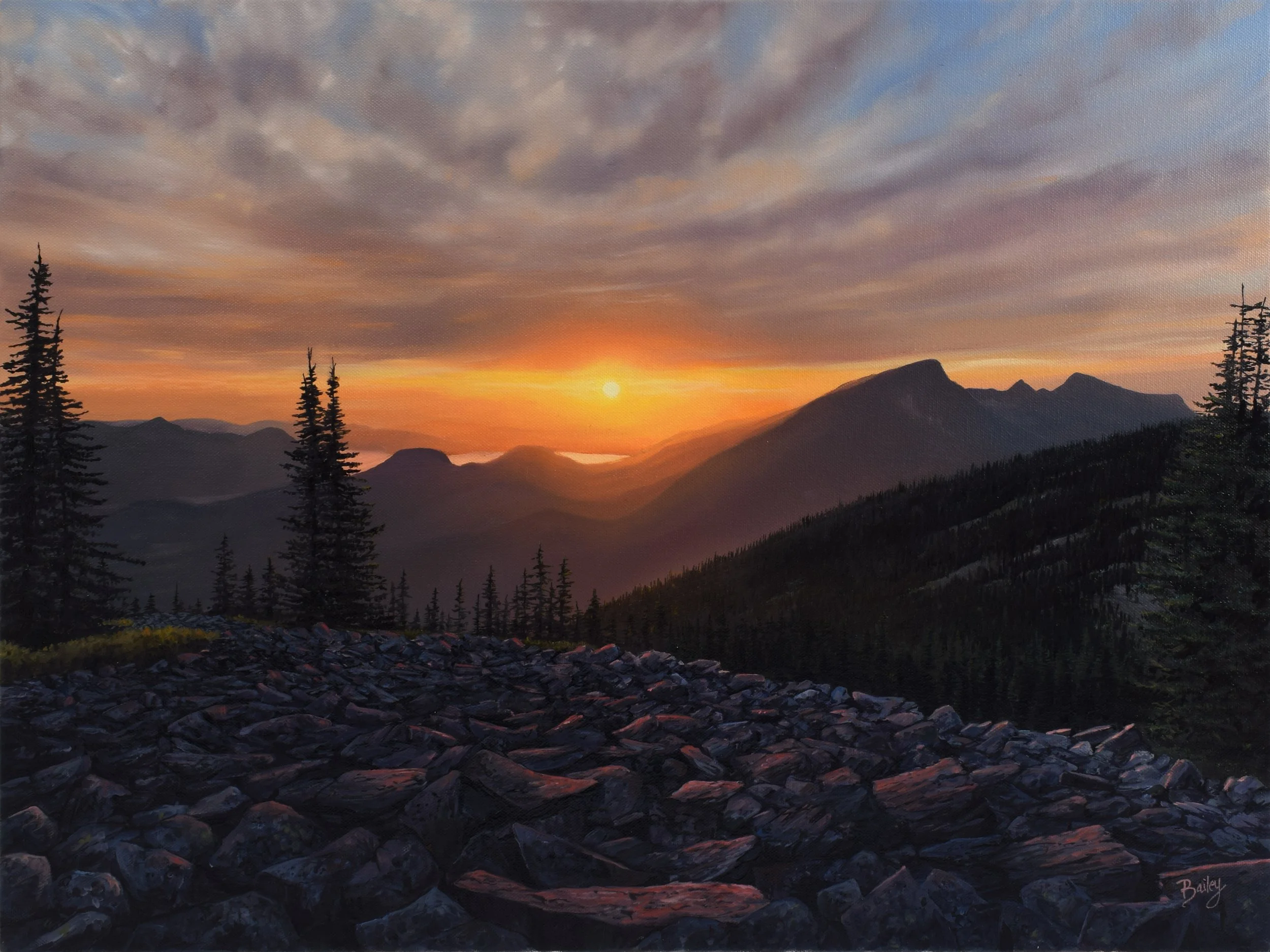 Heartfire - Cabinet Mountains -  | 18"x24" Oil on Canvas | AVAILABLE SOON