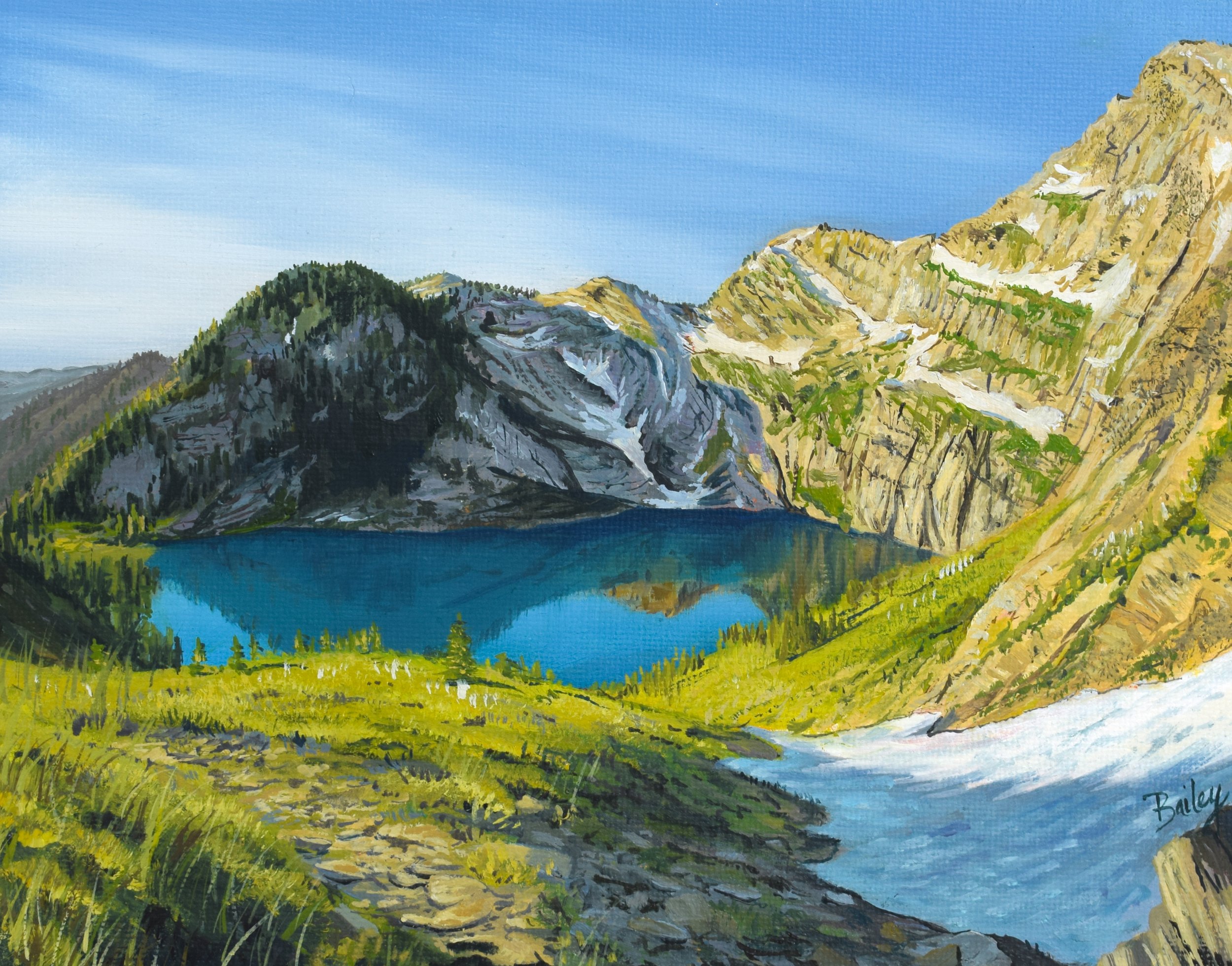 Chiaroscuro - Cabinet Mountains, MT -  6"x8" Oil on Canvas Panel  - SOLD