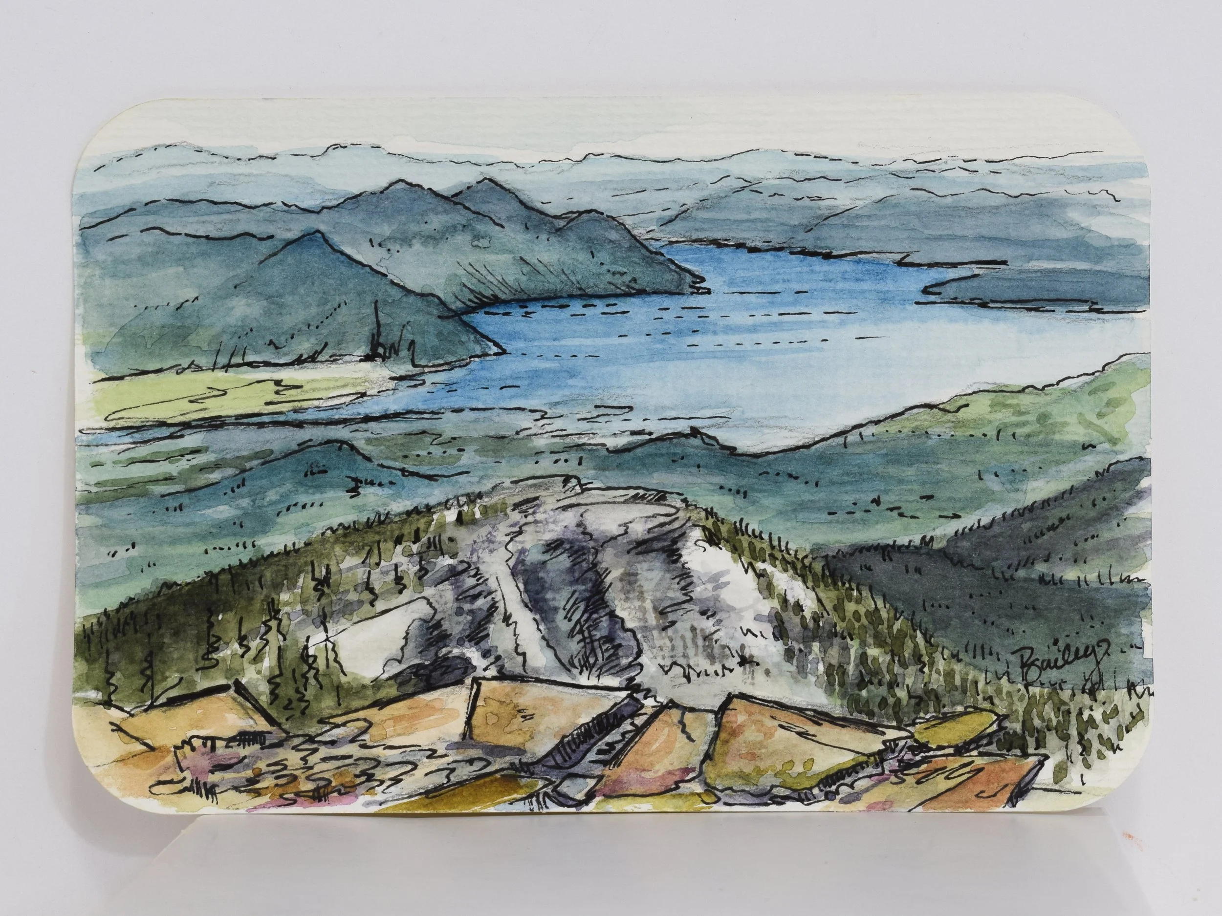 Scotchman Peak - Idaho - 4"x6" Watercolor Postcard - AVAILABLE