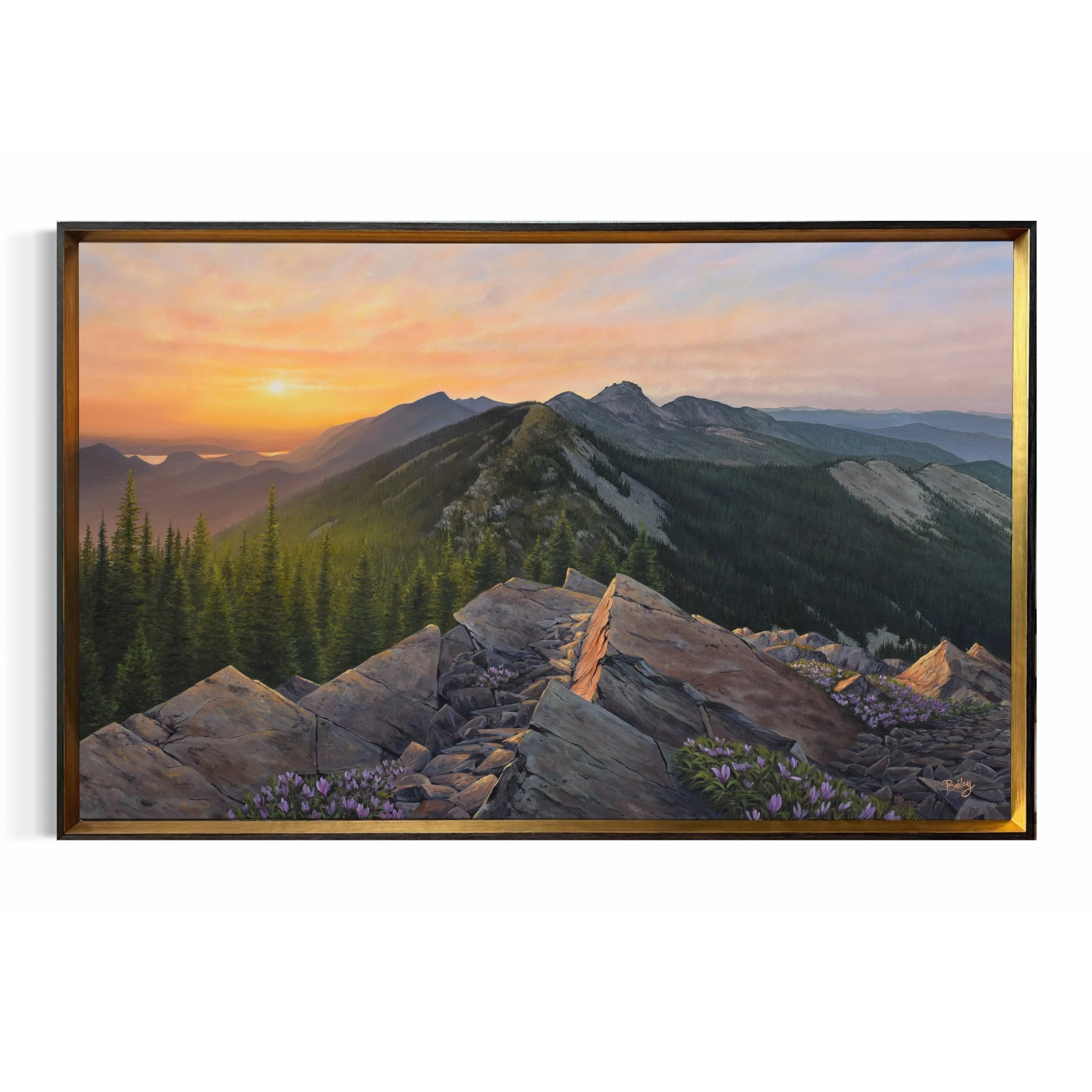 Auric Light | Cabinet Mountains | Ephemeral Light Collection | 30"x48" Framed Oil on Canvas | $7,000 | View in Shop