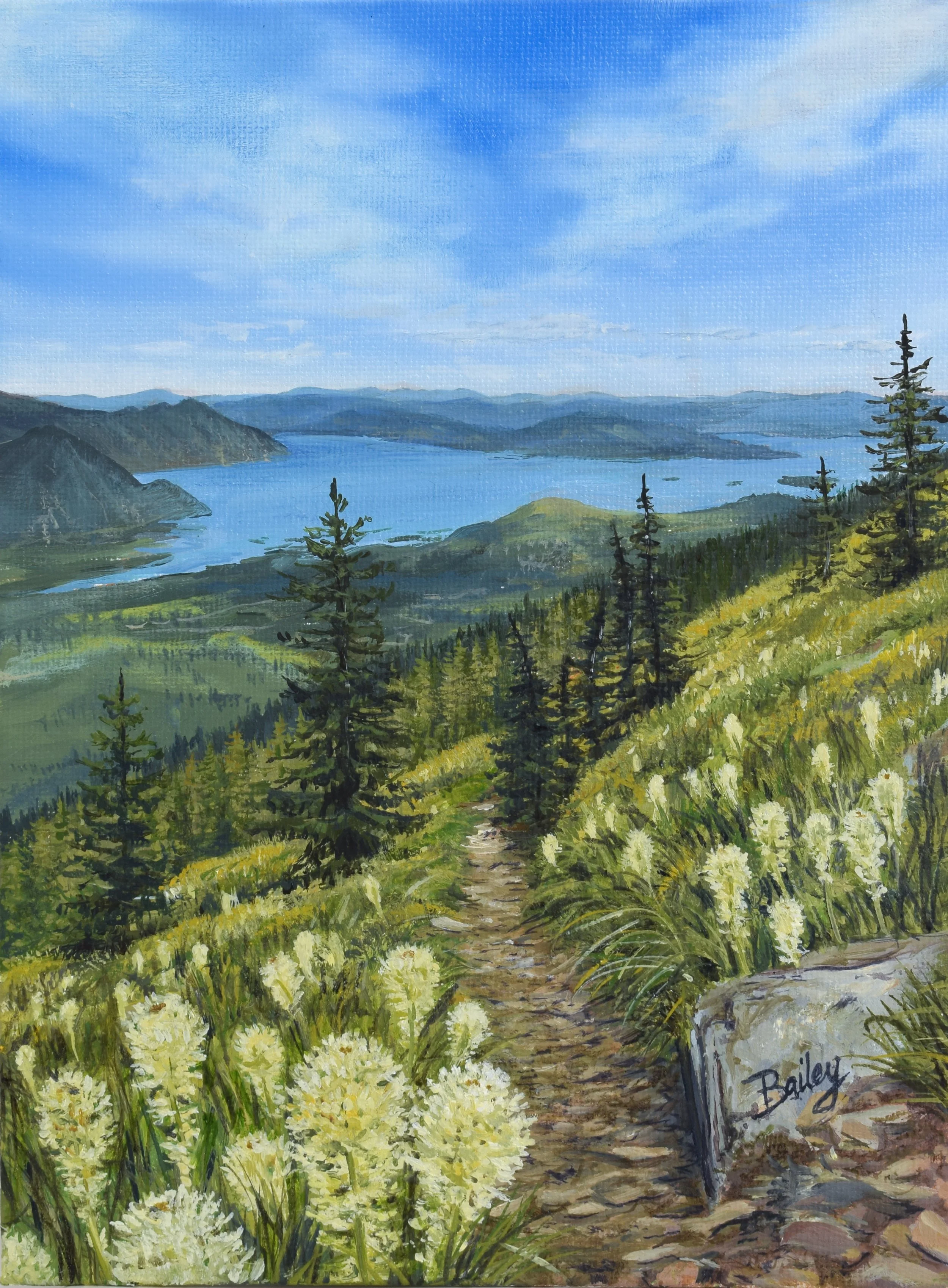 Bloomin' Beargrass - Scotchman Peak, Idaho - 6"x8" Oil on Panel - AVAILABLE