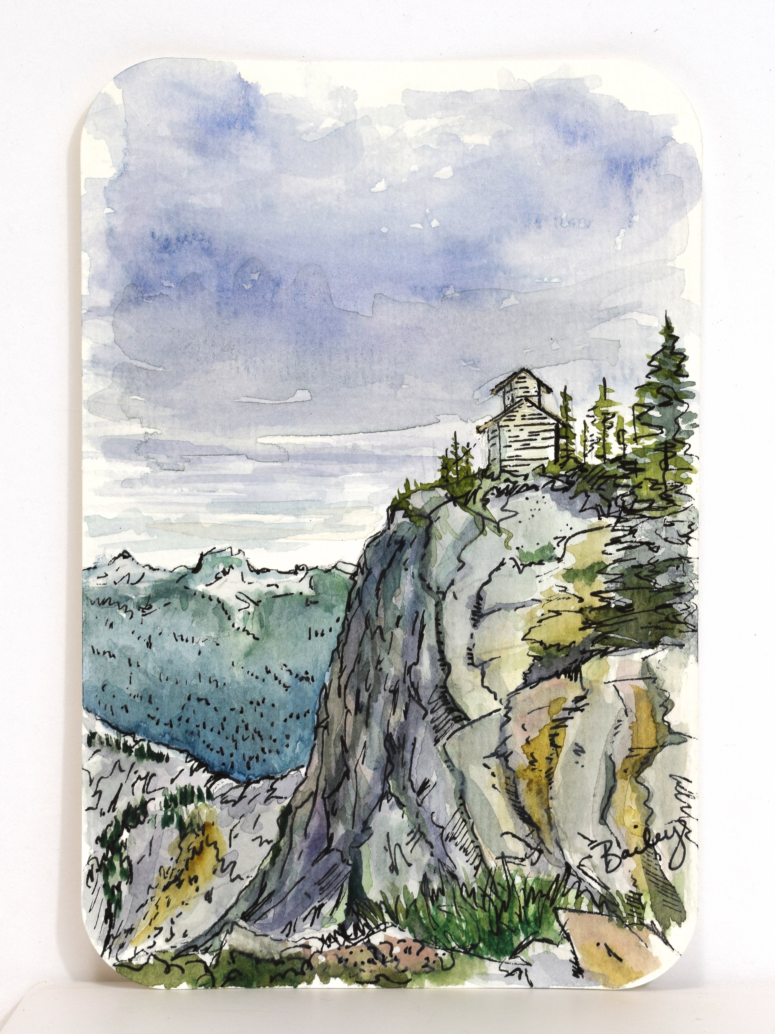Lookout Mountain - Idaho - 4"x6" Watercolor Postcard - AVAILABLE