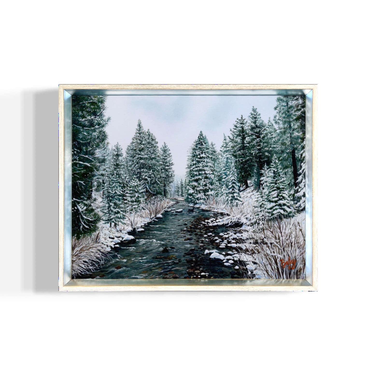 Deer Crossing | 16"x20" Framed Oil on Canvas | $1,550