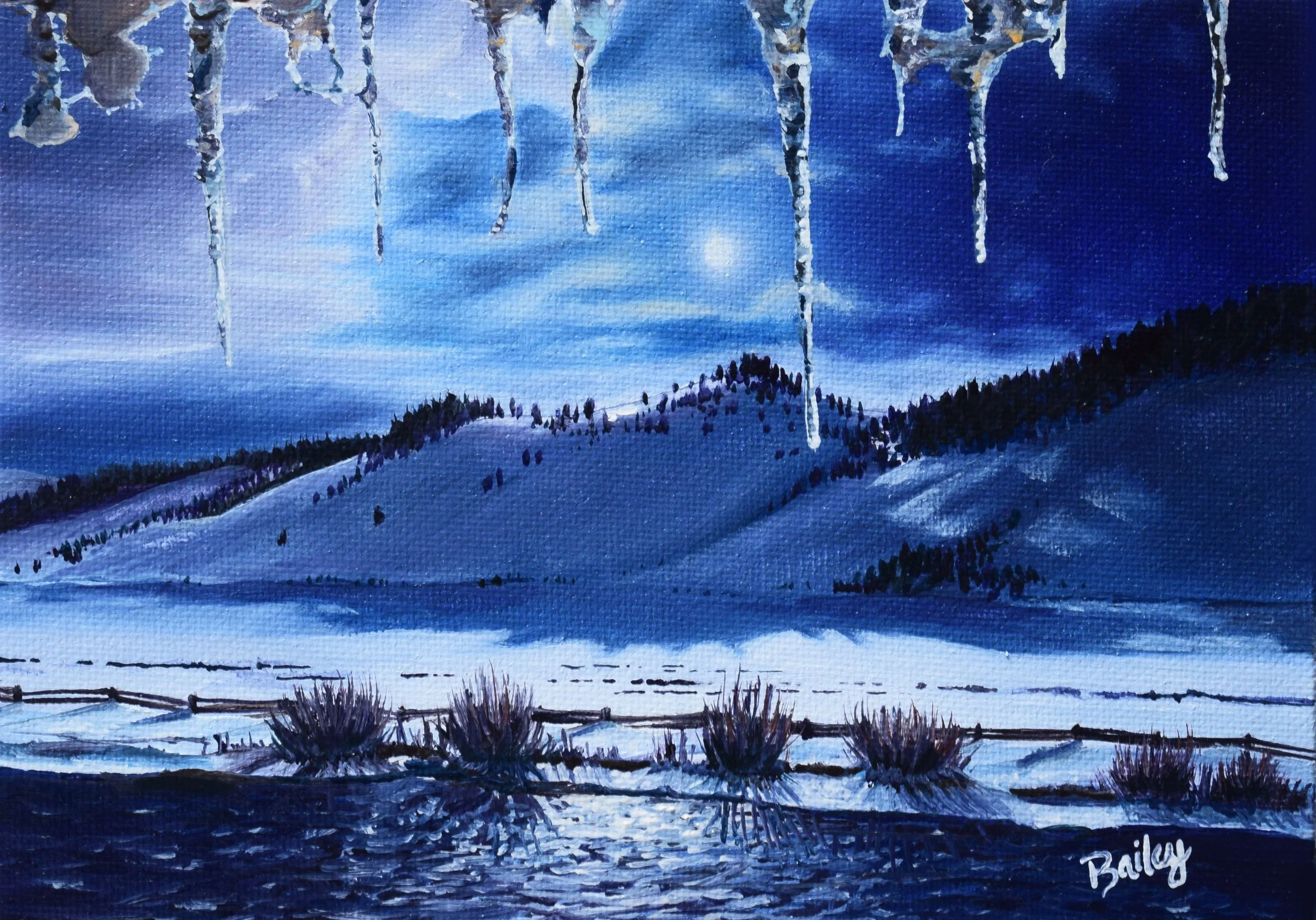 A Winter's Night - 5"x7" Oil on Panel - SOLD