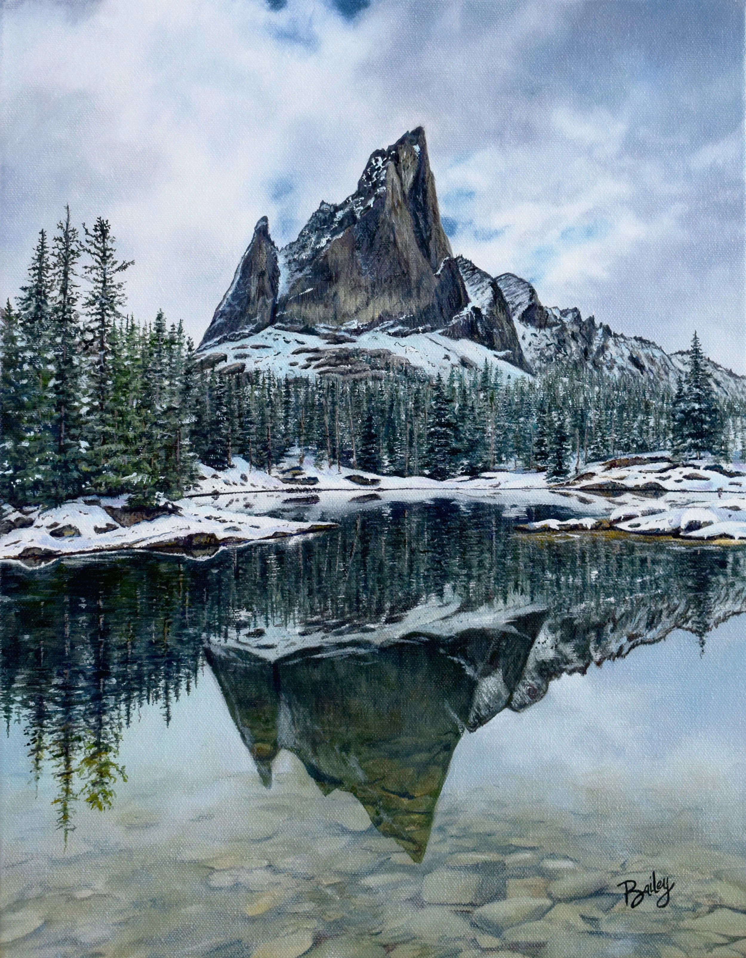 El Cap - Sawtooth Mountains, Idaho - 14"x18" Oil on Canvas - SOLD - Prints Available 