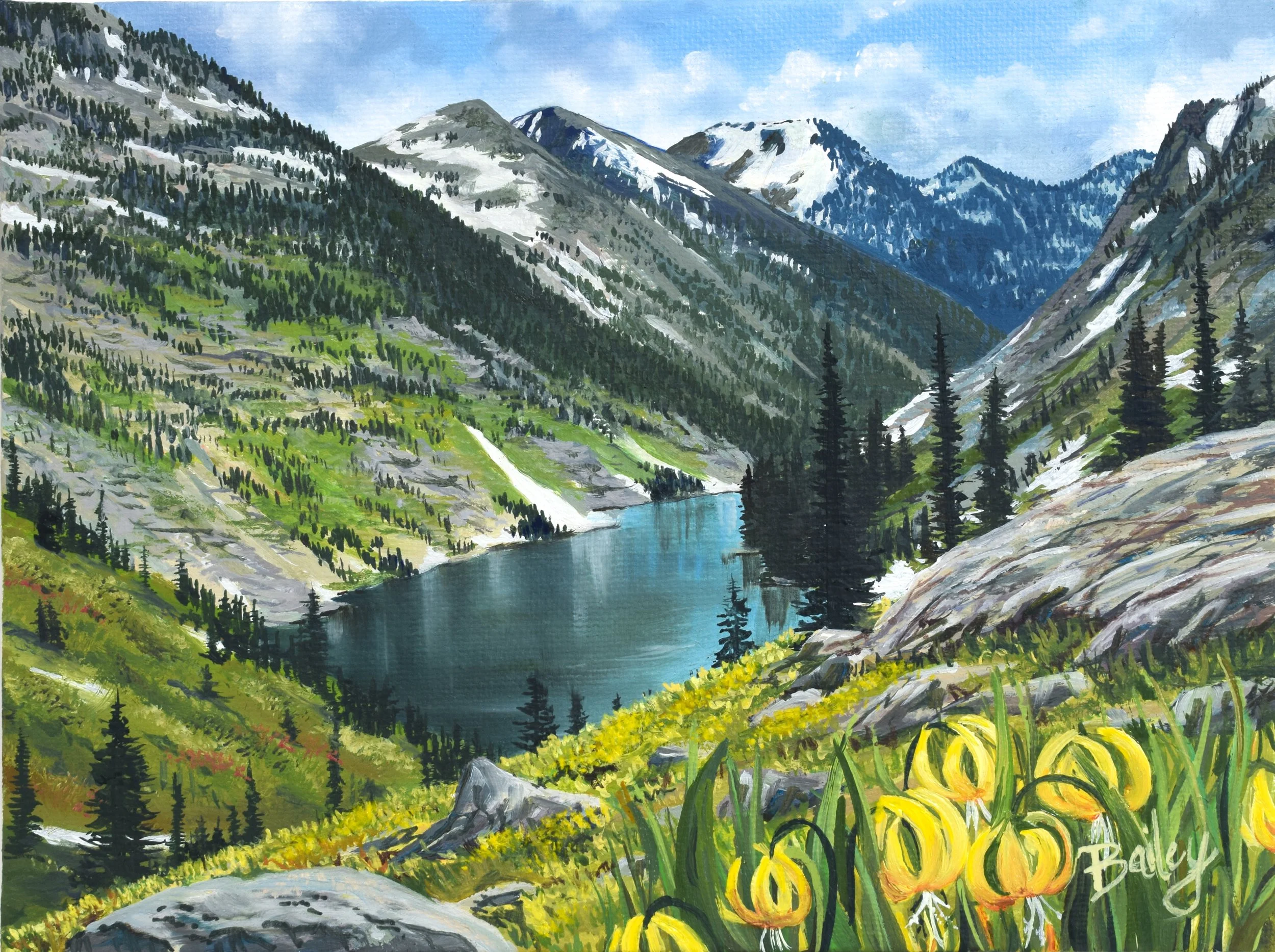 One Fine Day - Cabinet Mountains, MT -  6"x8" Oil on Canvas Panel  - AVAILABLE