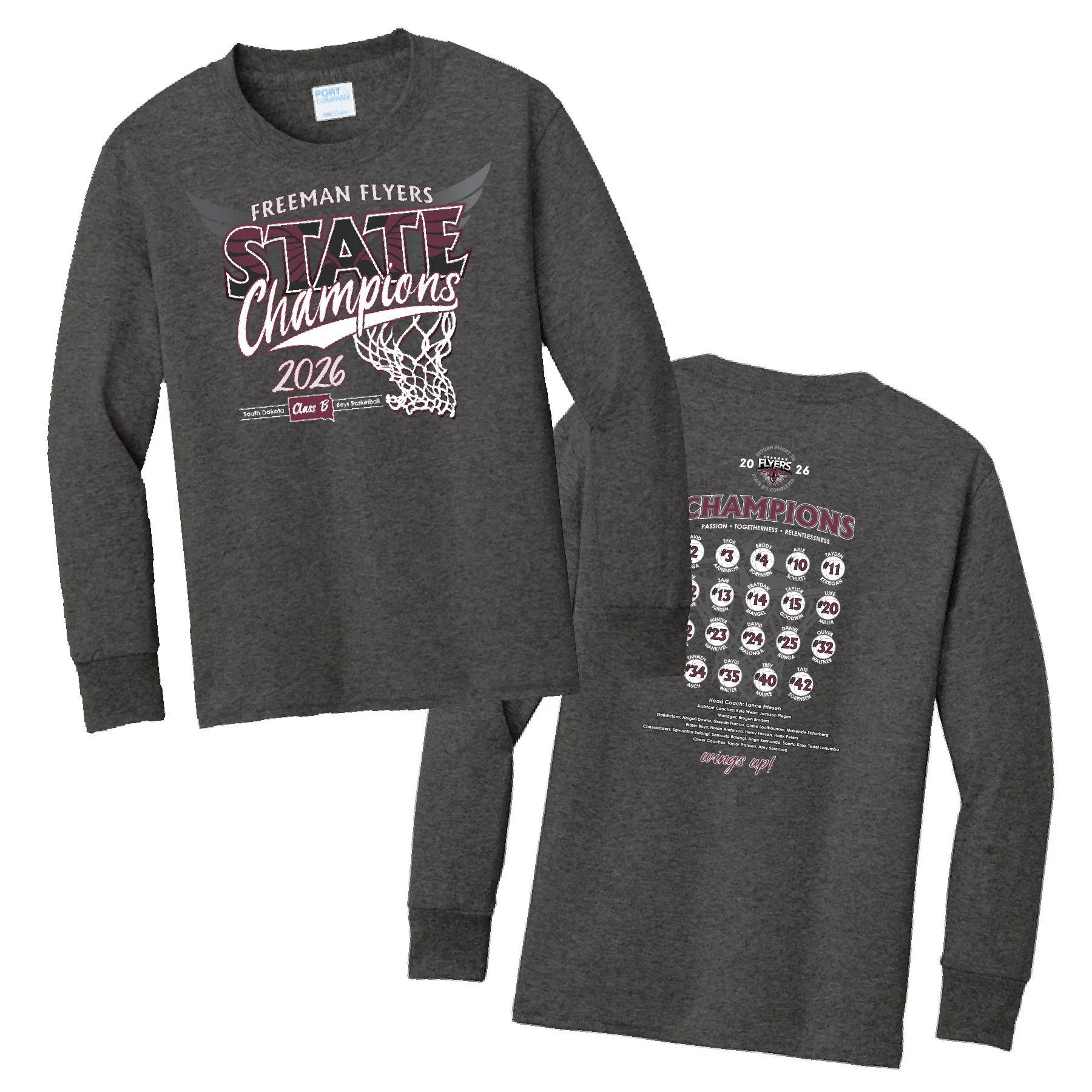 Port & Co™ Youth Long Sleeve Core Cotton Tee